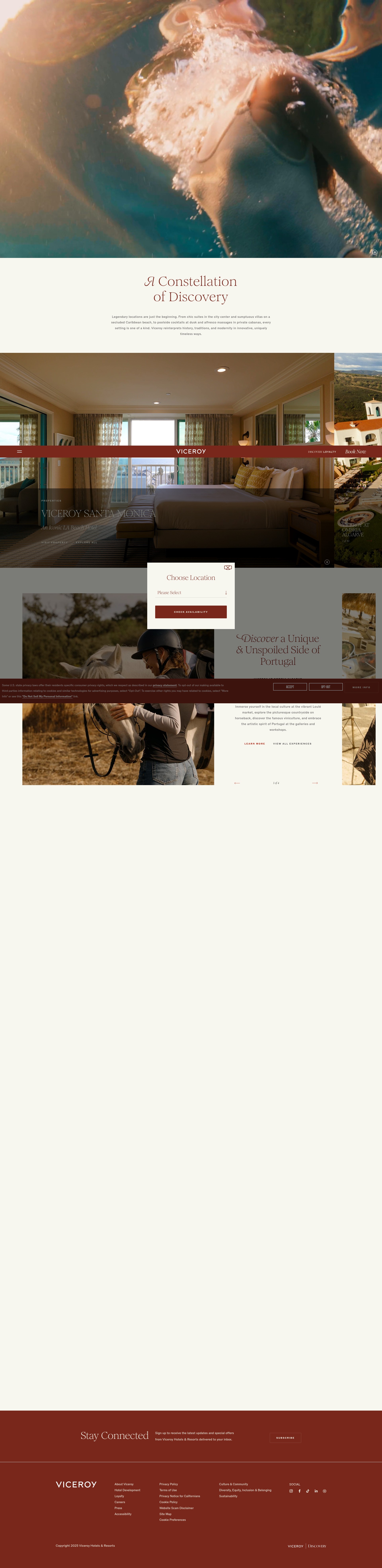 Screenshot of www.viceroyhotelsandresorts.com