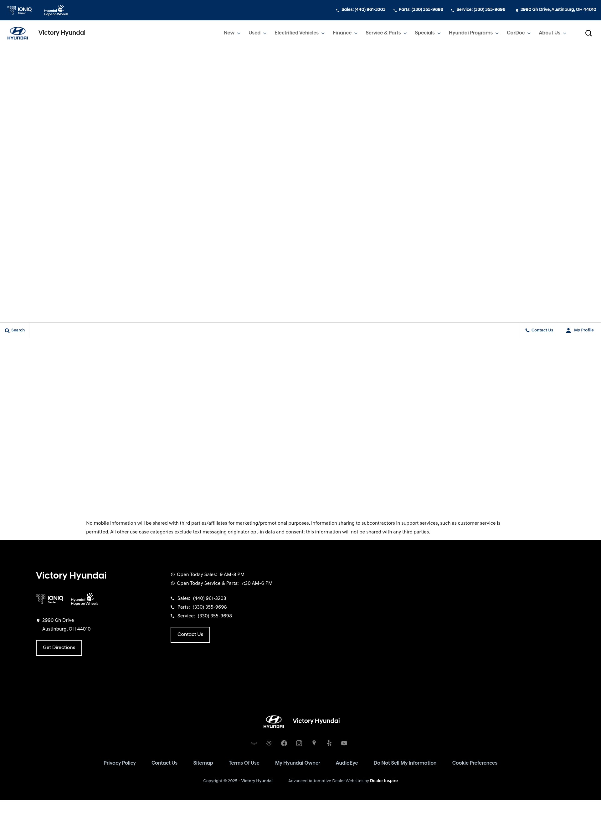 Screenshot of www.victoryhyundai440.com