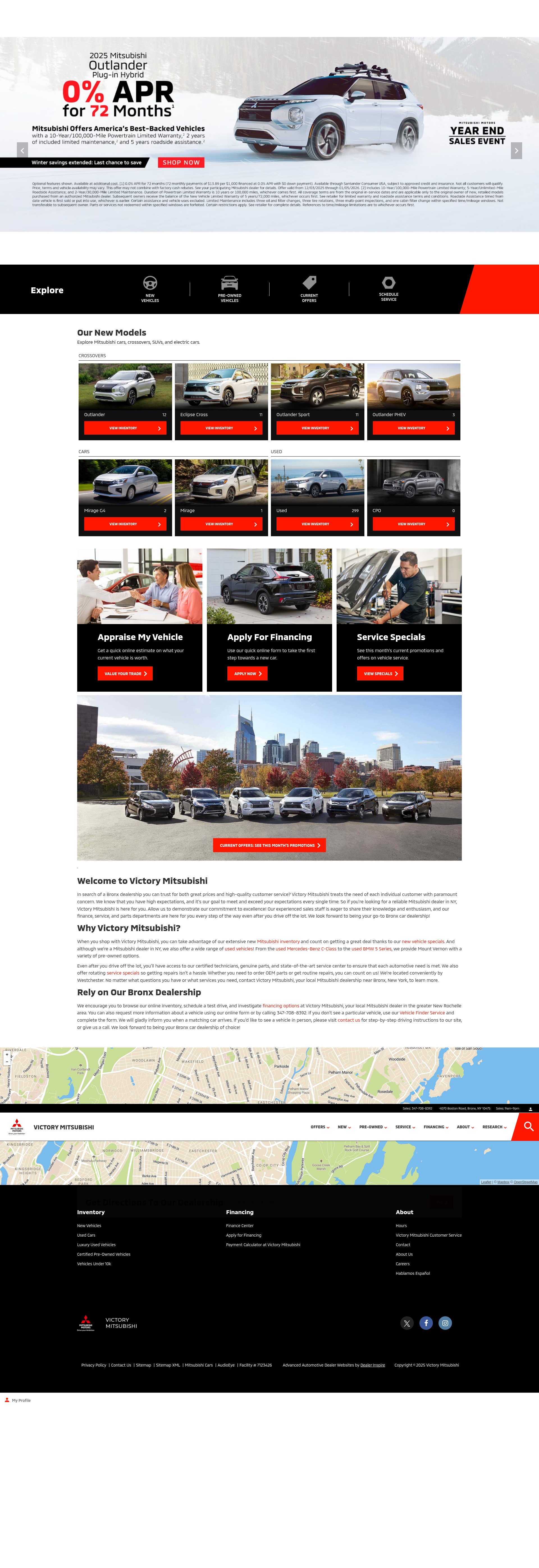 Screenshot of www.victorymitsubishi.com