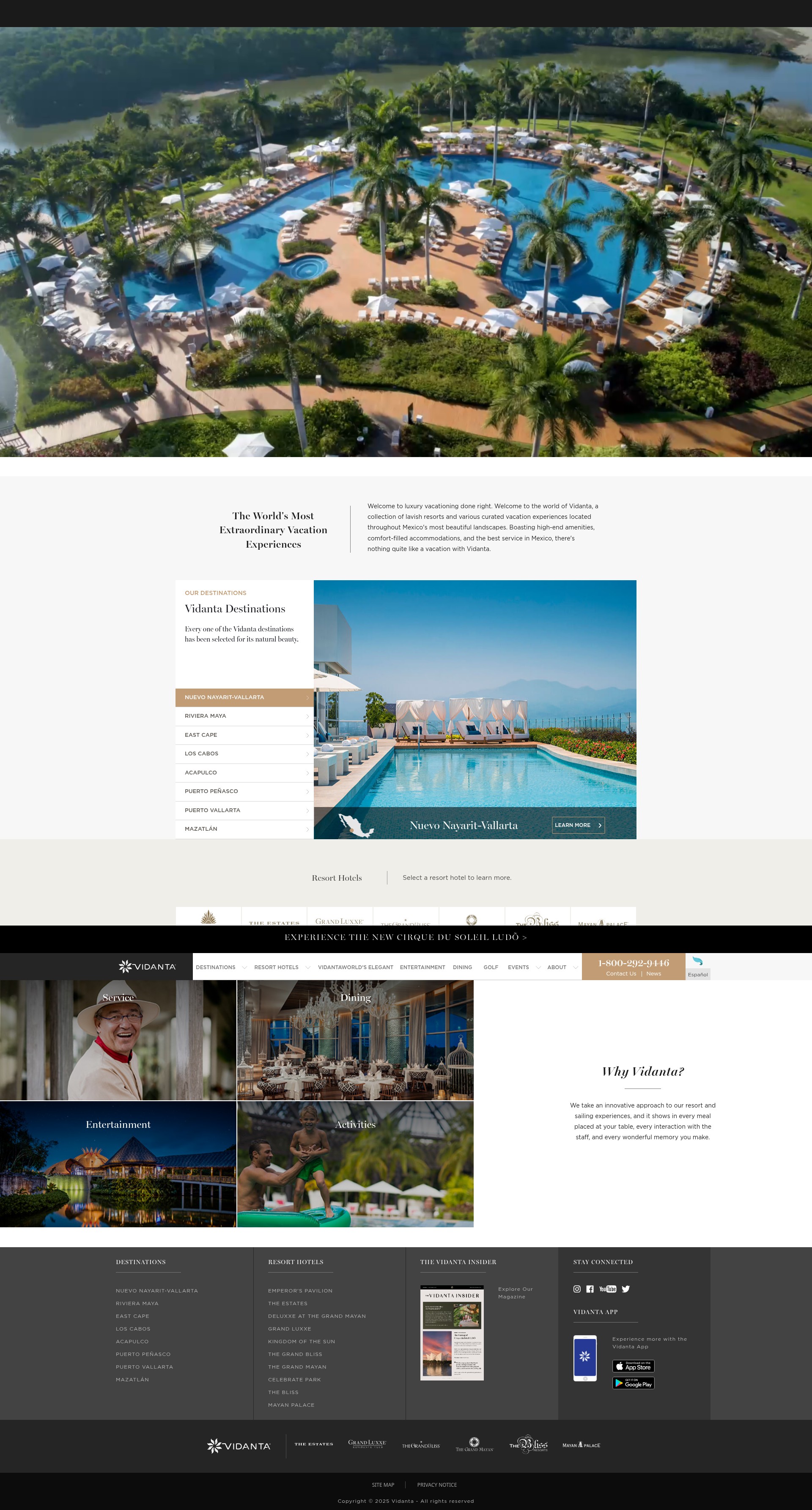 Screenshot of www.vidanta.com
