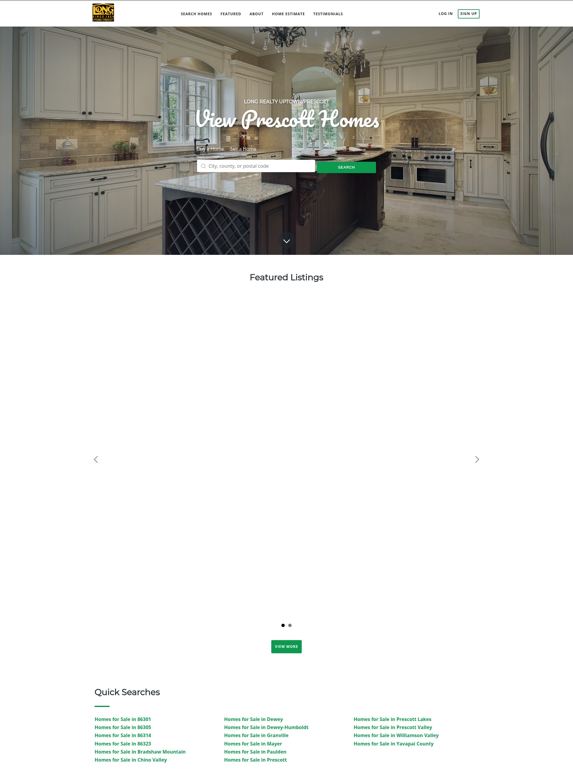 Screenshot of www.viewhomesinprescott.com