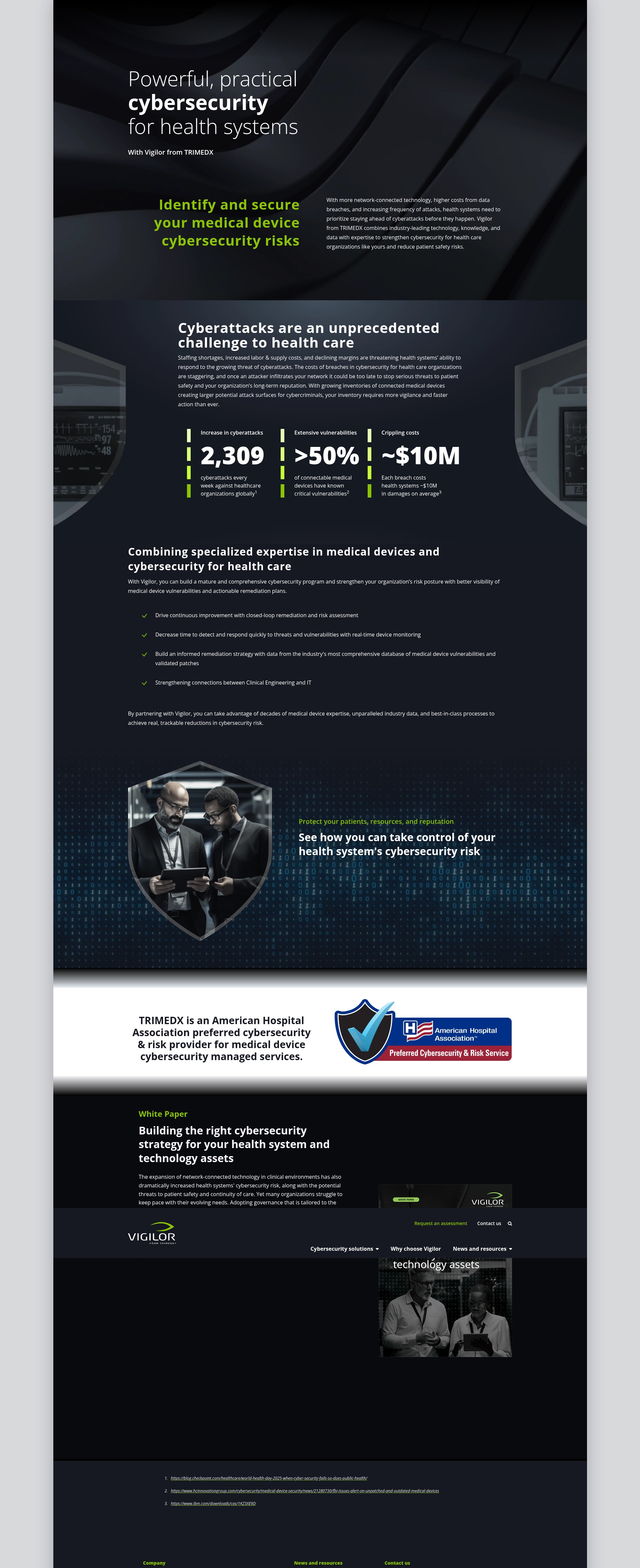 Screenshot of www.vigilor.com