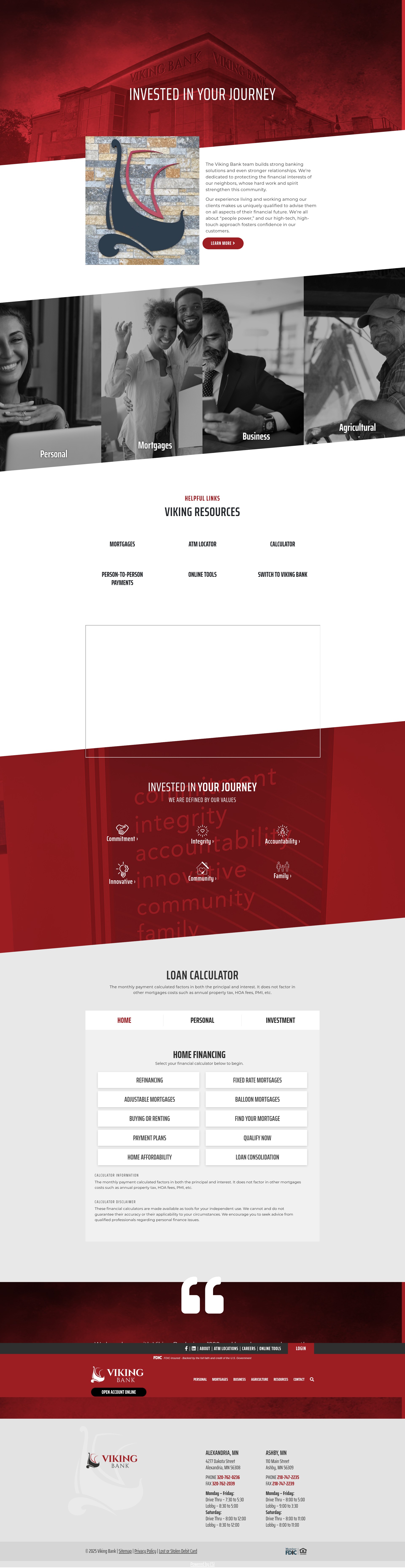 Screenshot of www.viking.bank