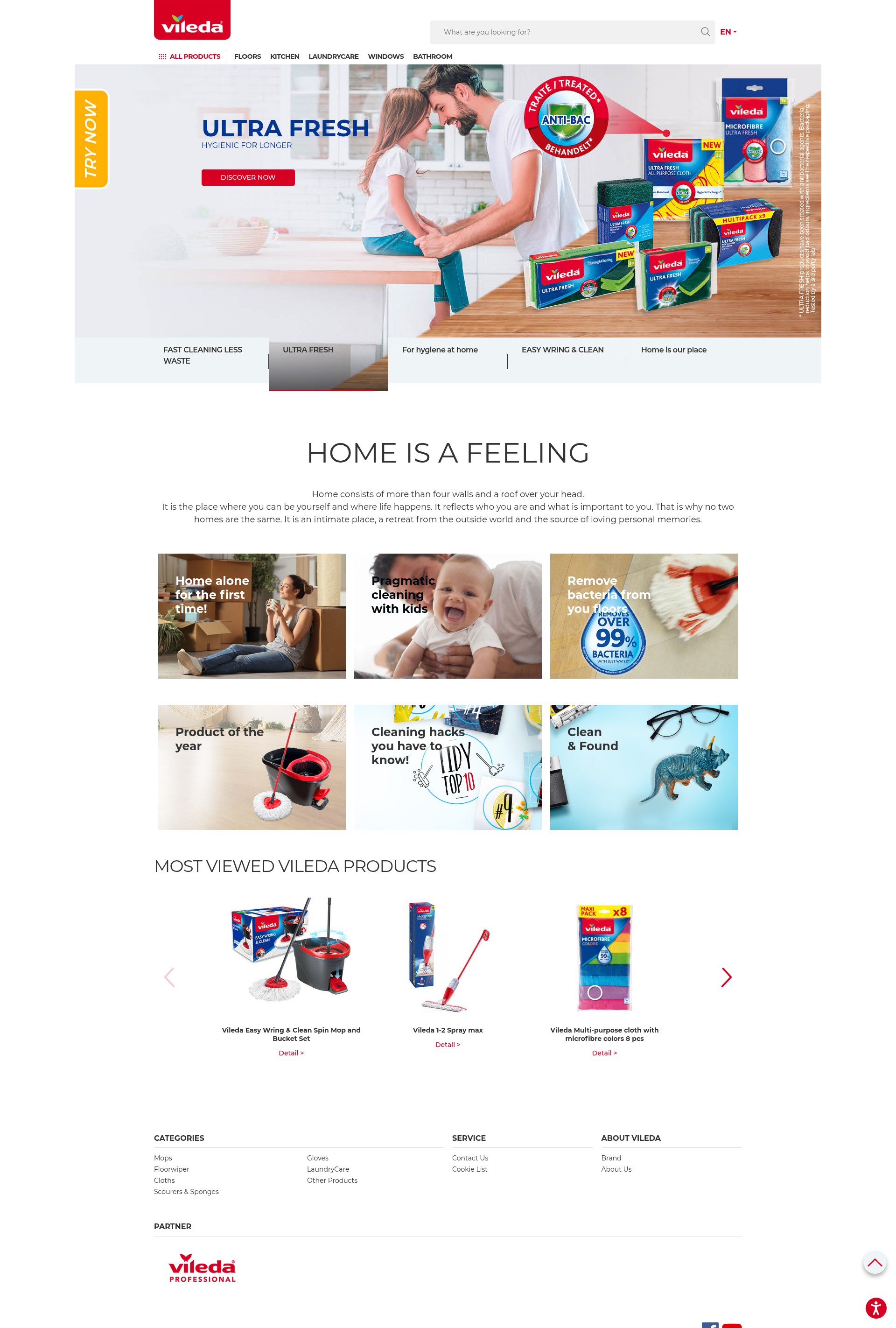 Screenshot of www.vileda-mea.com