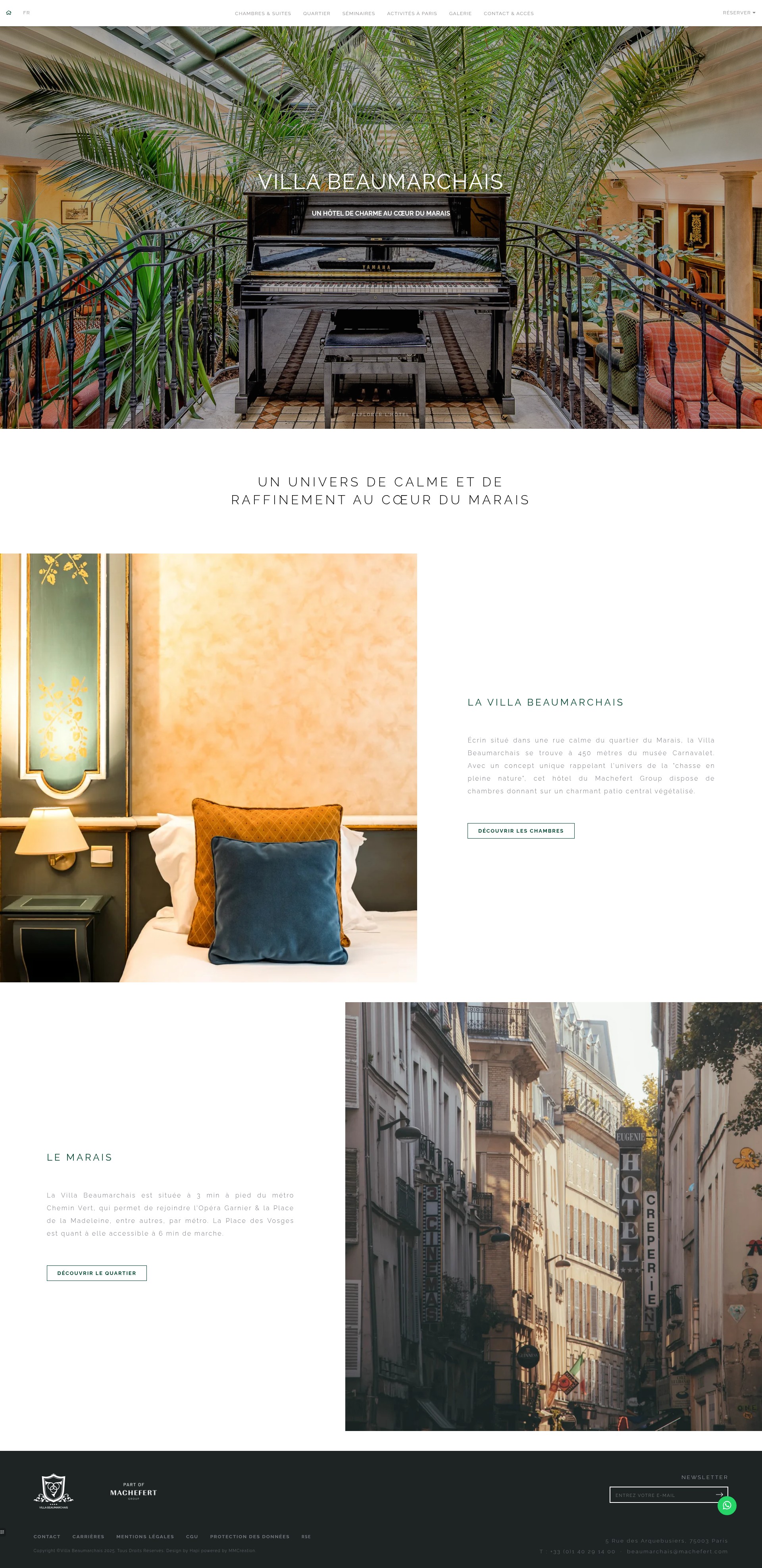 Screenshot of www.villa-beaumarchais.com
