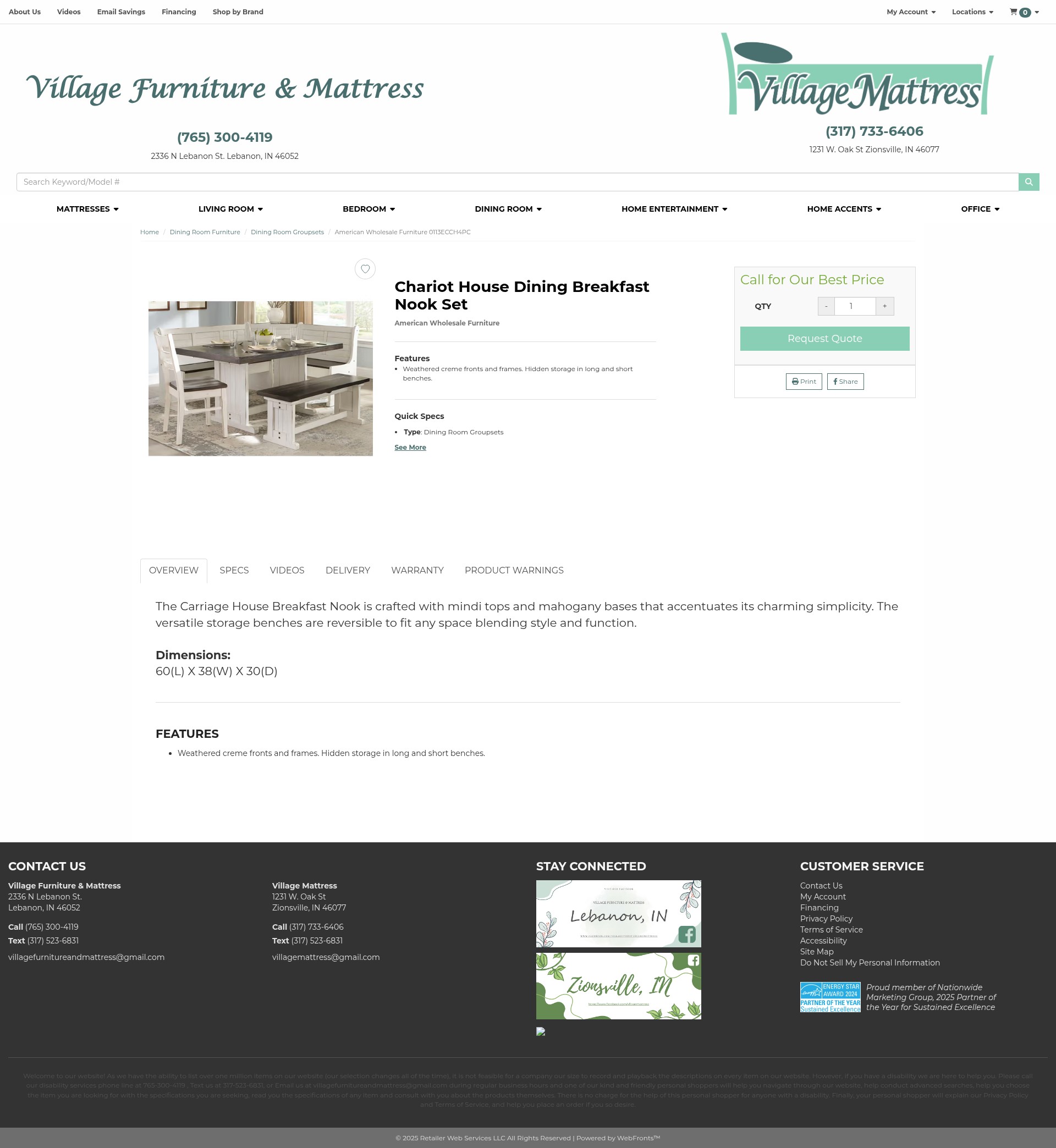 Screenshot of www.villagefurnitureandmattress.com