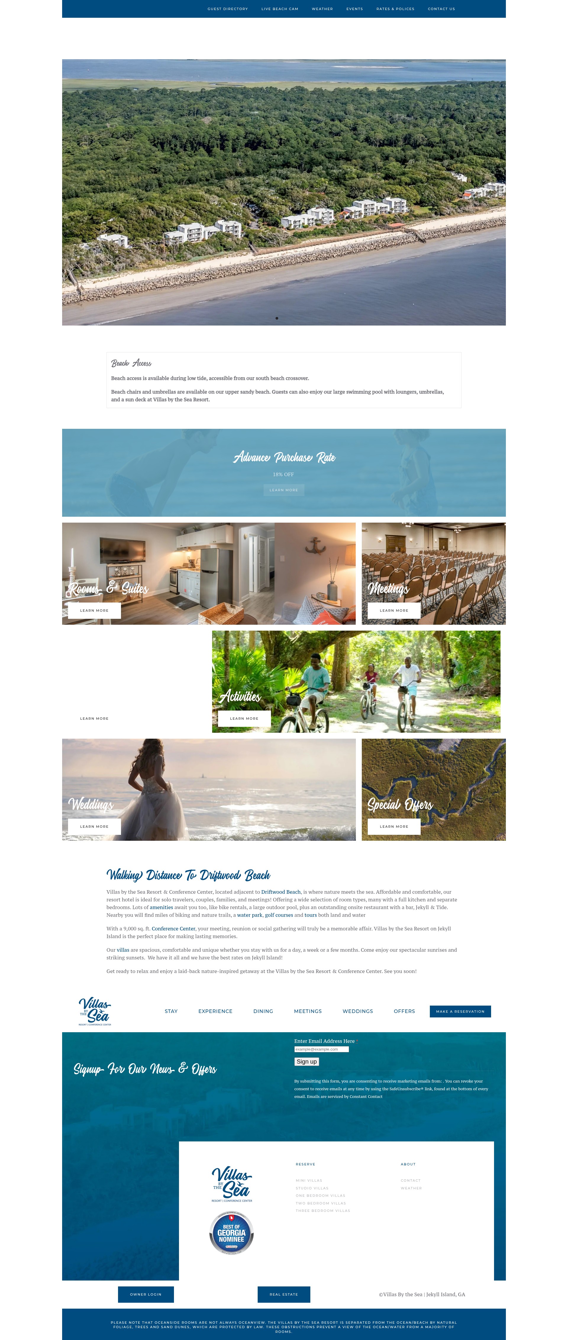Screenshot of www.villasbythesearesort.com