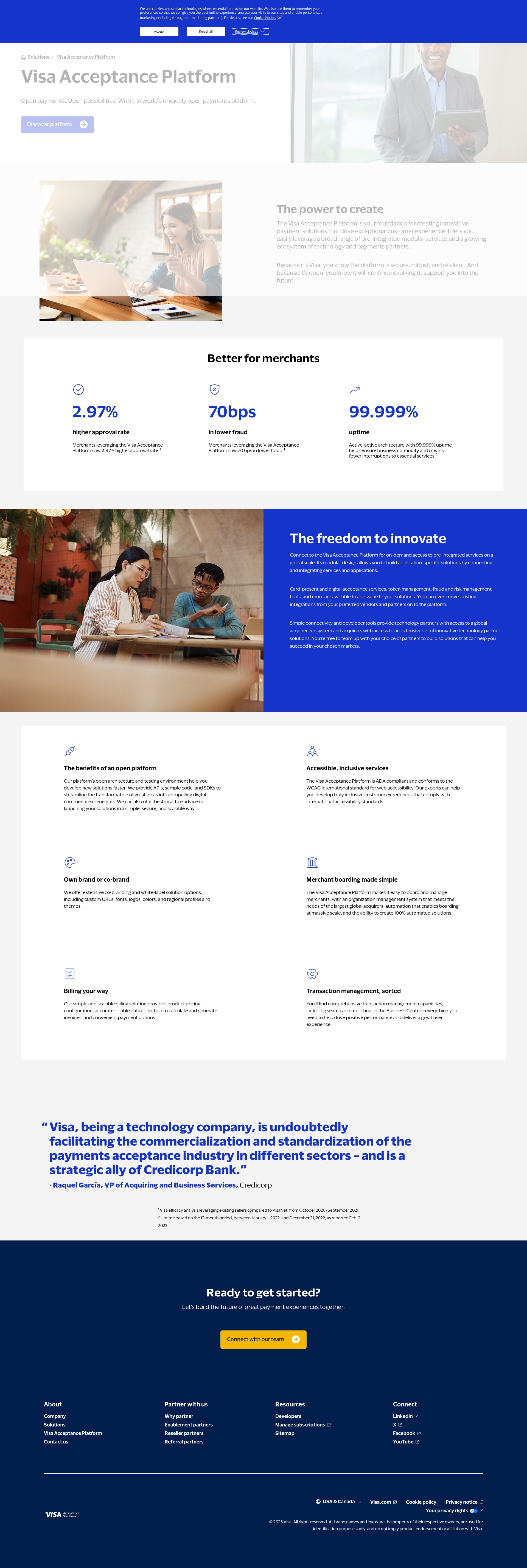 Screenshot of www.visaacceptance.com