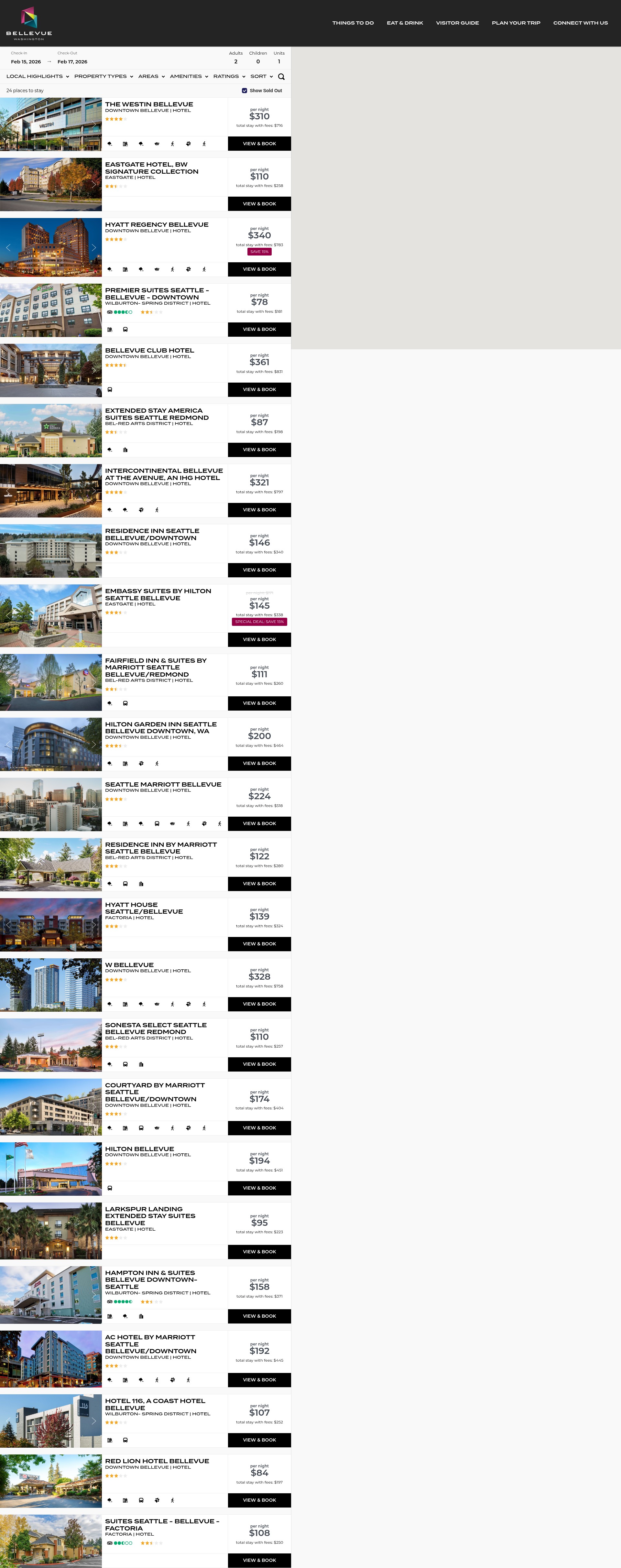 Screenshot of www.visitbellevuewa.com
