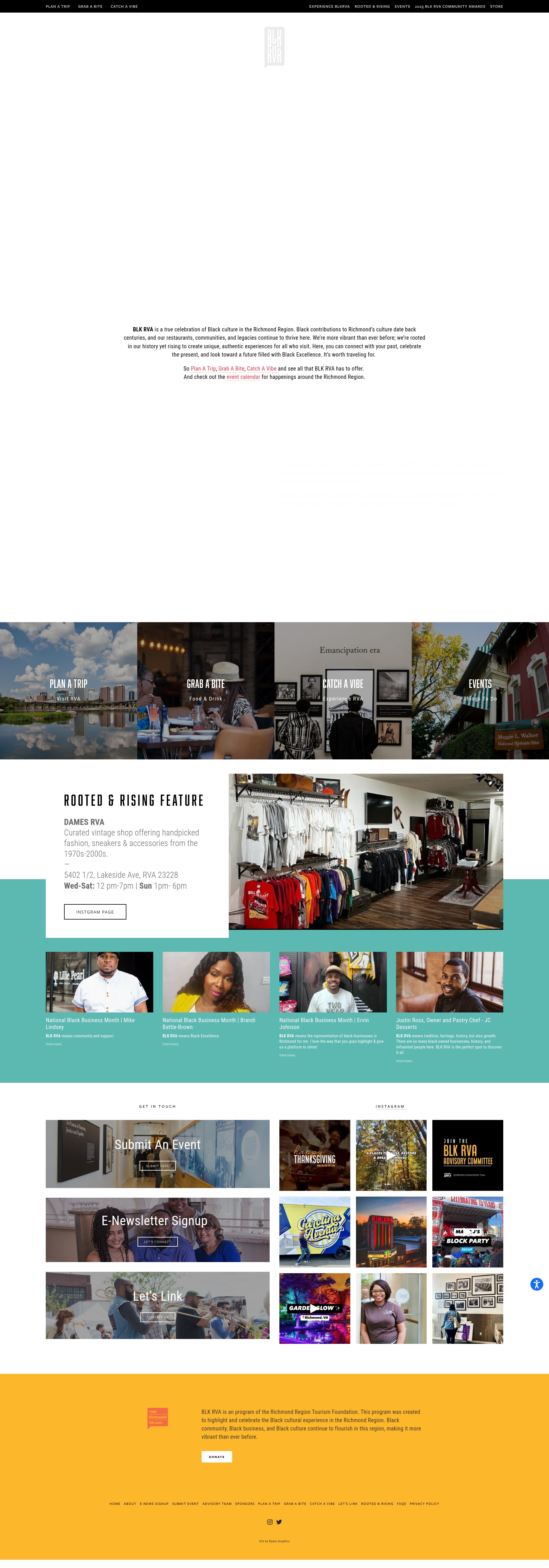 Screenshot of www.visitblkrva.com