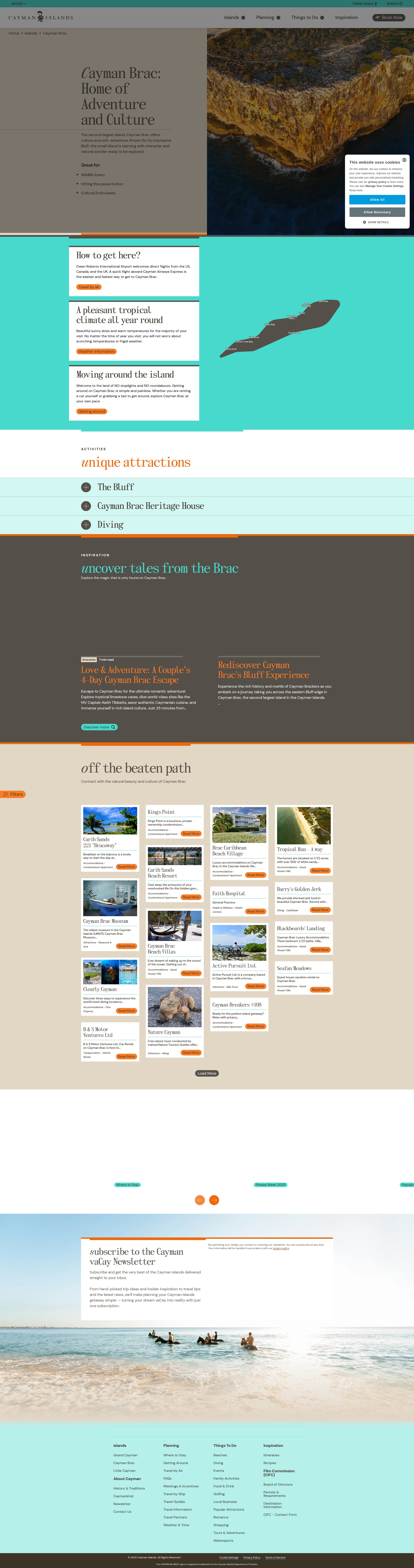 Screenshot of www.visitcaymanislands.com