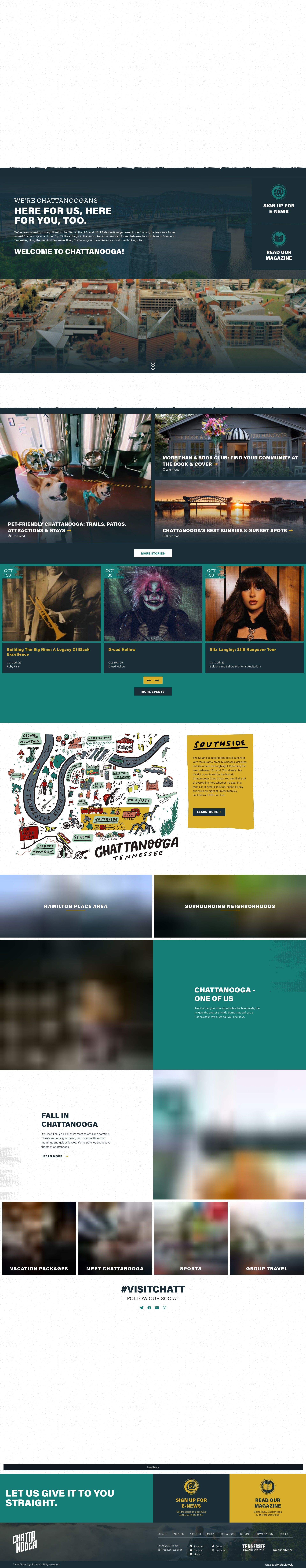 Screenshot of www.visitchattanooga.com