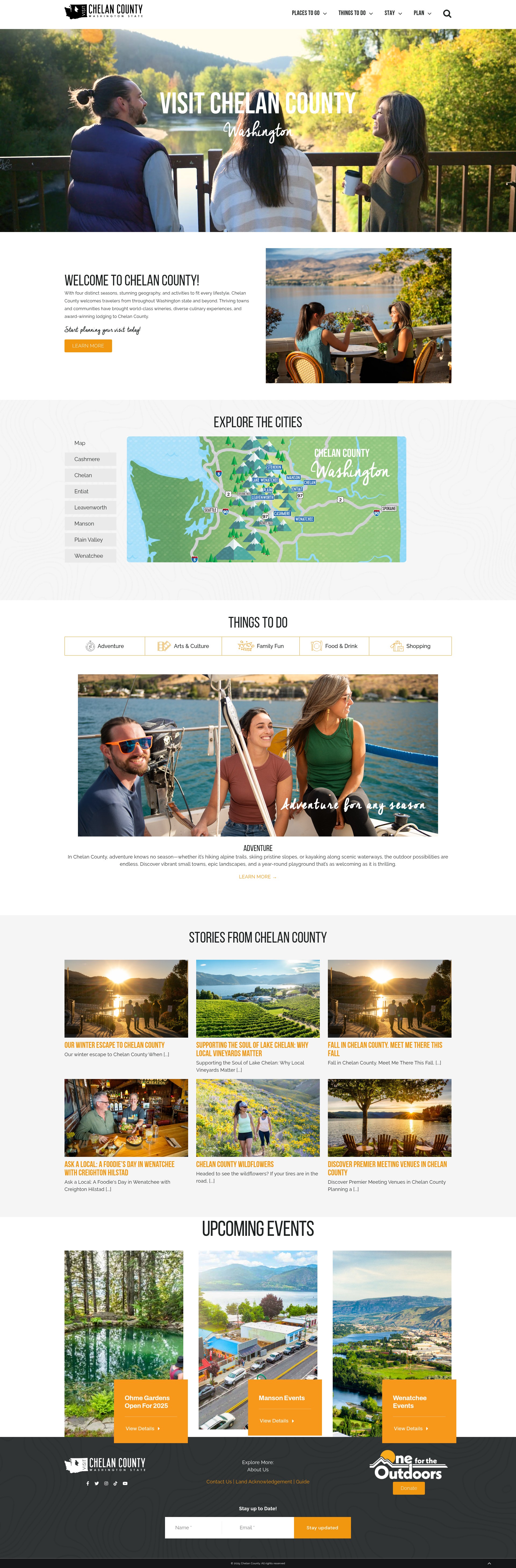 Screenshot of www.visitchelancounty.com