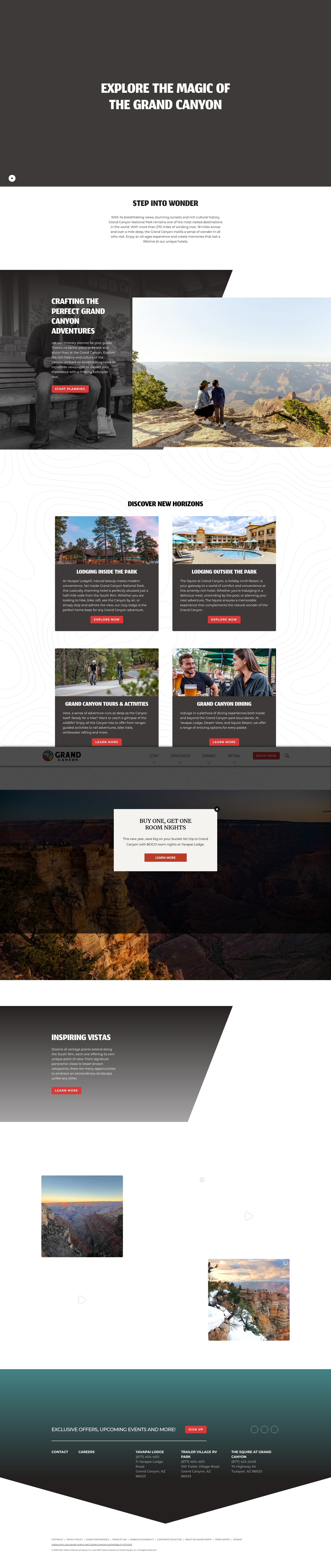 Screenshot of www.visitgrandcanyon.com