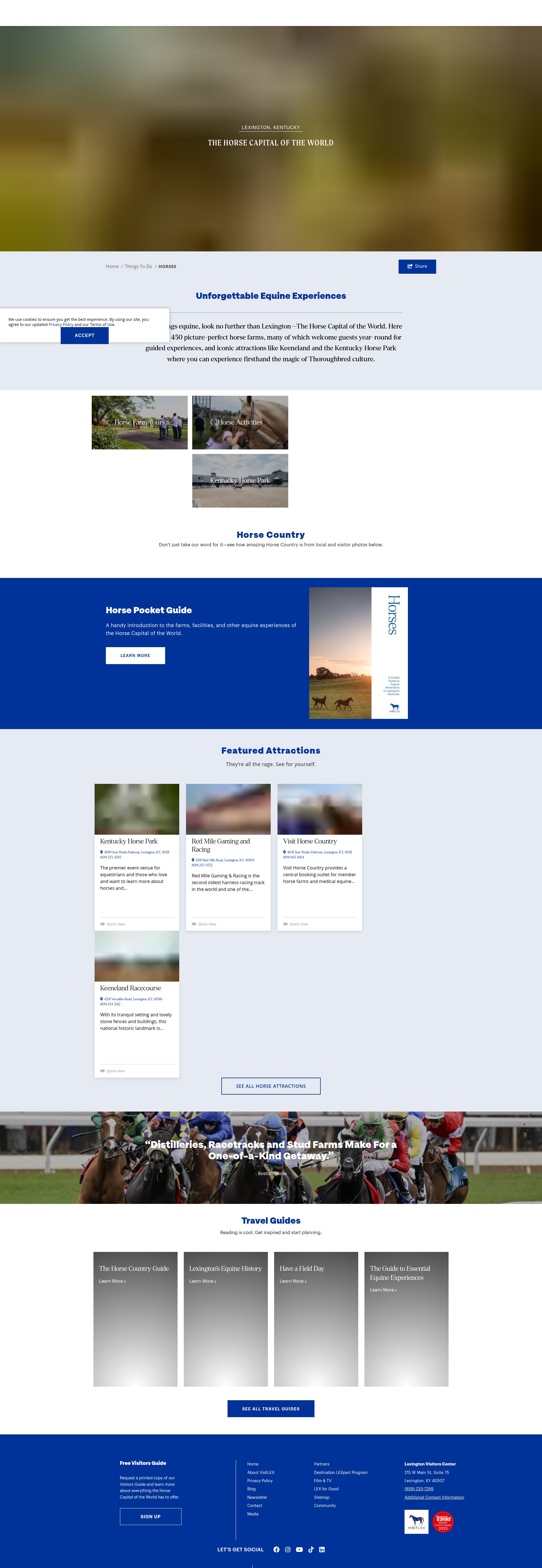 Screenshot of www.visitlex.com
