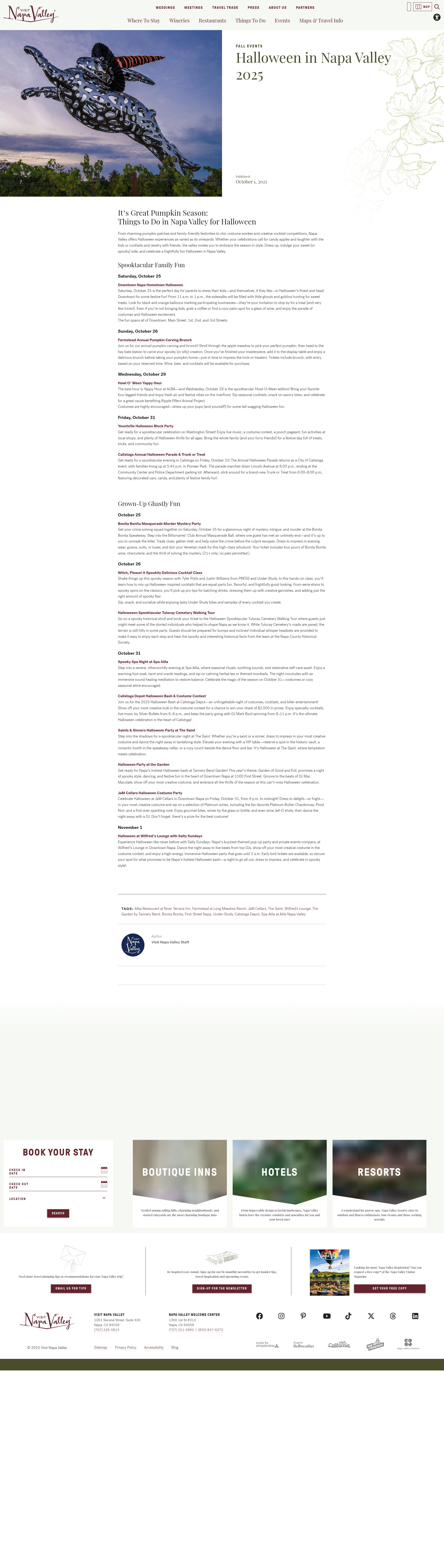 Screenshot of www.visitnapavalley.com