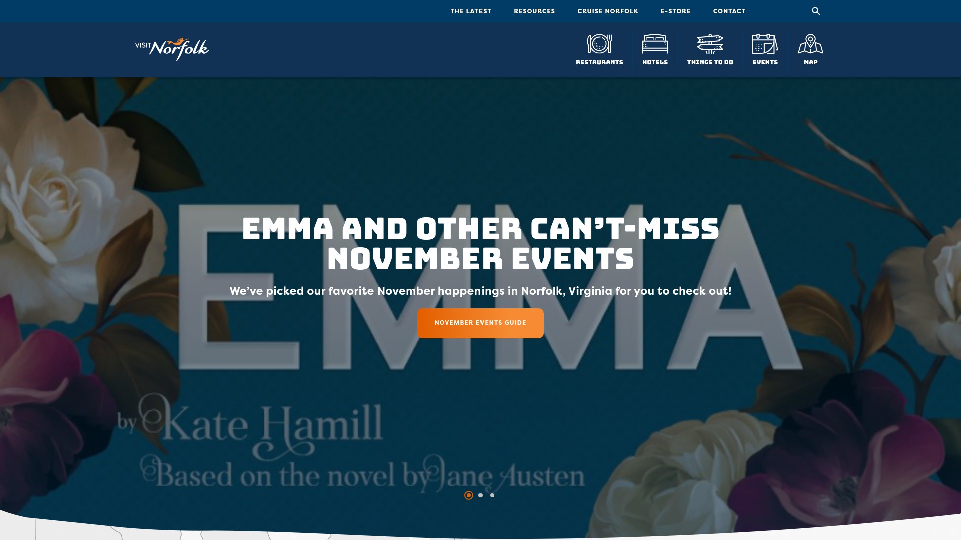 Screenshot of www.visitnorfolk.com
