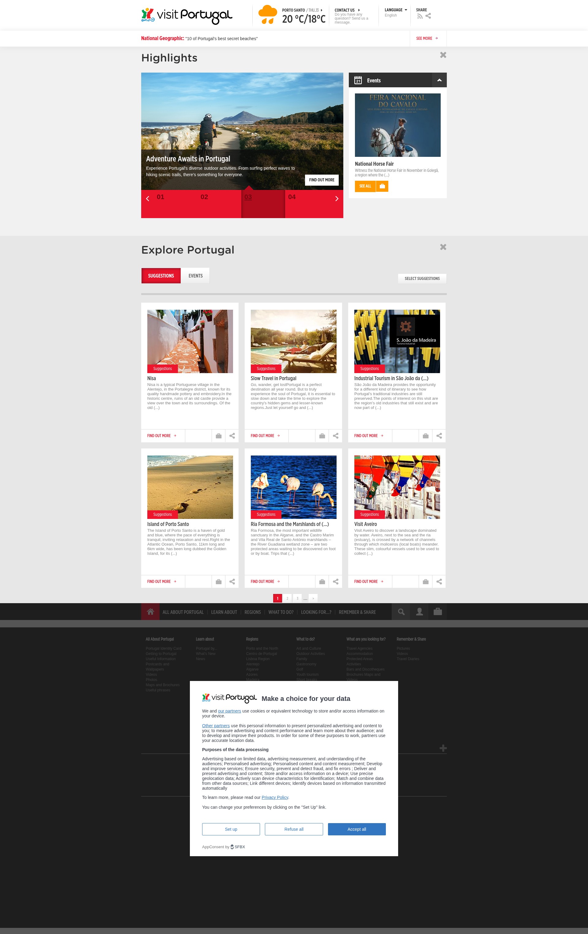 Screenshot of www.visitportugal.com