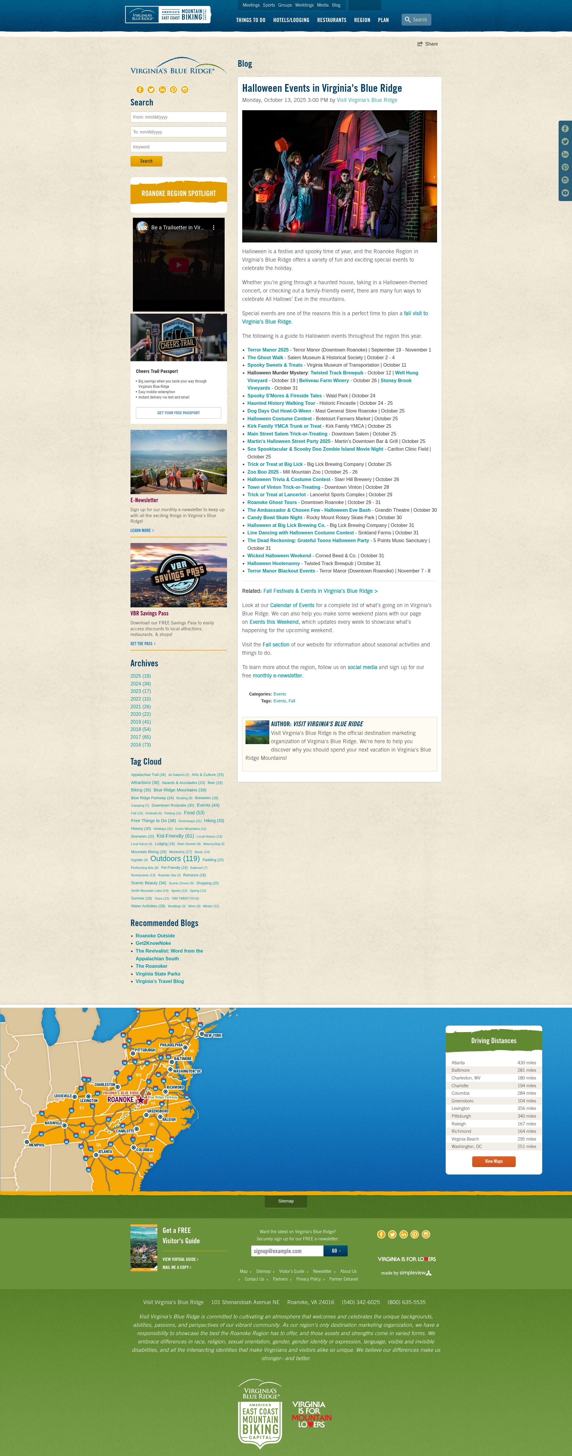 Screenshot of www.visitroanokeva.com