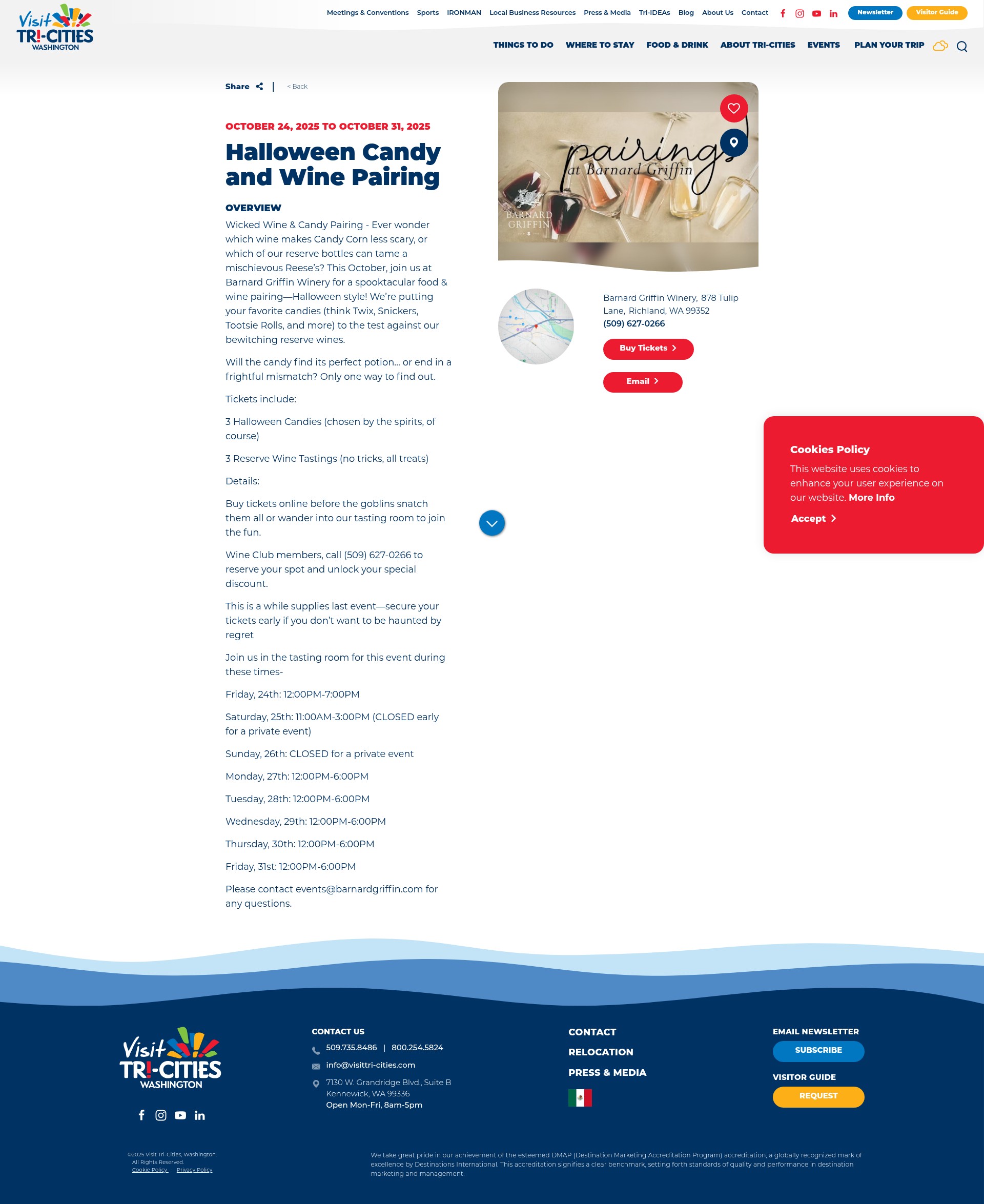 Screenshot of www.visittri-cities.com