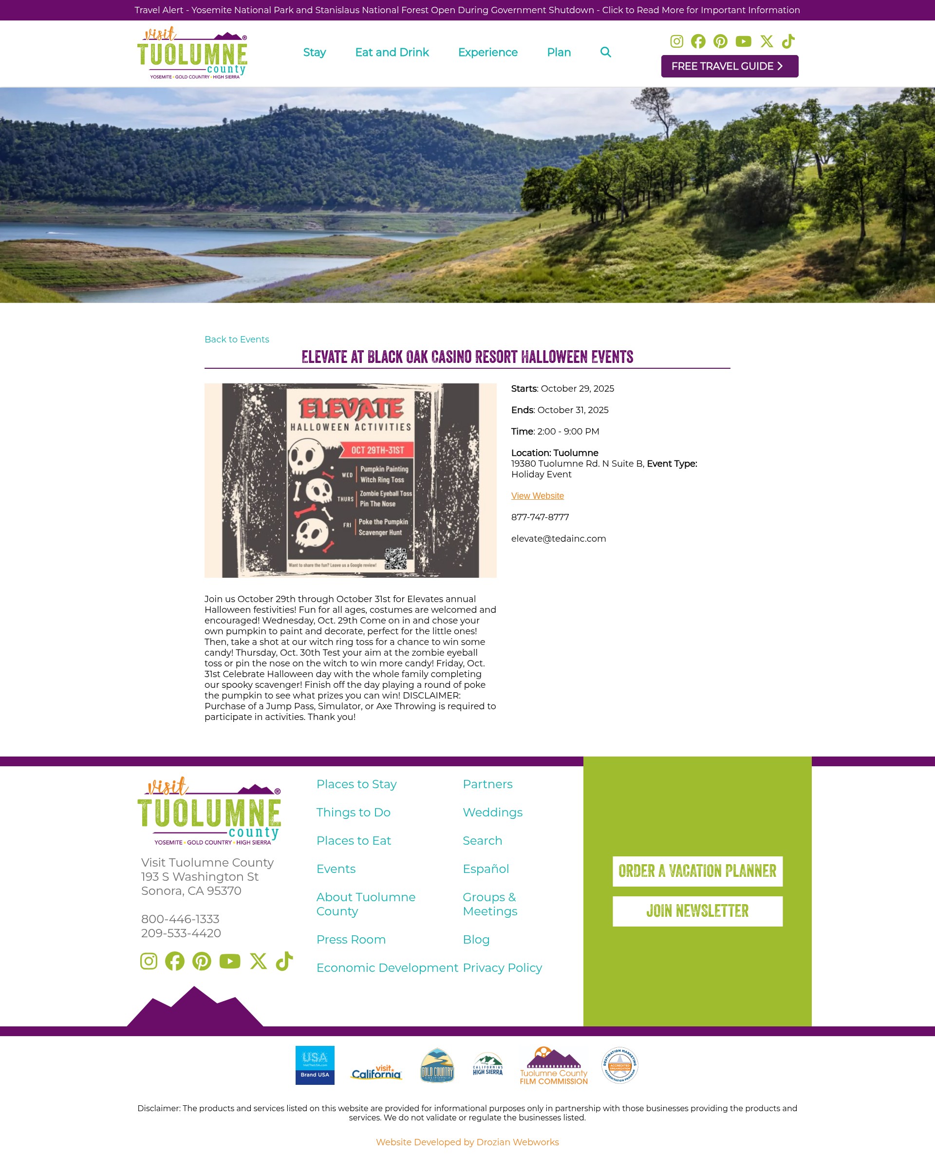 Screenshot of www.visittuolumne.com