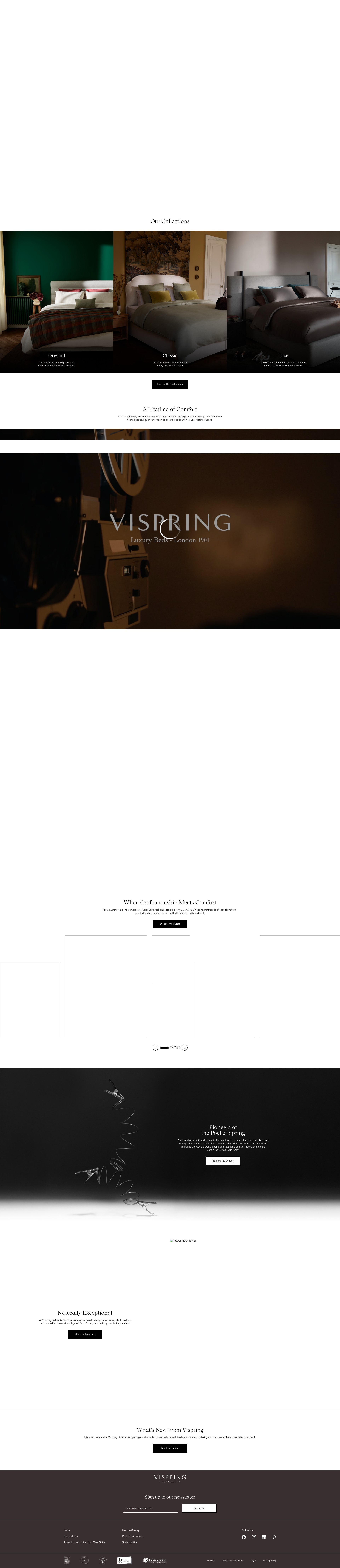 Screenshot of www.vispring.com