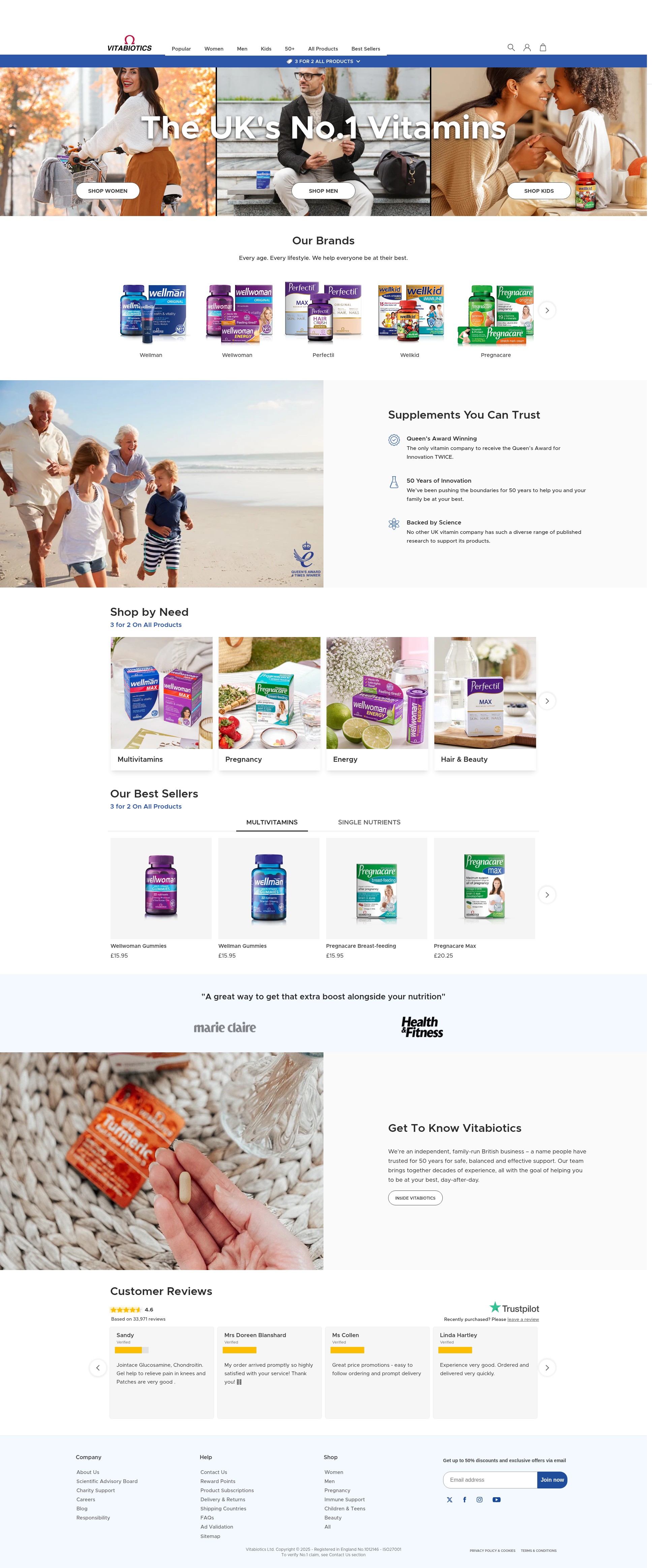 Screenshot of www.vitabiotics.com