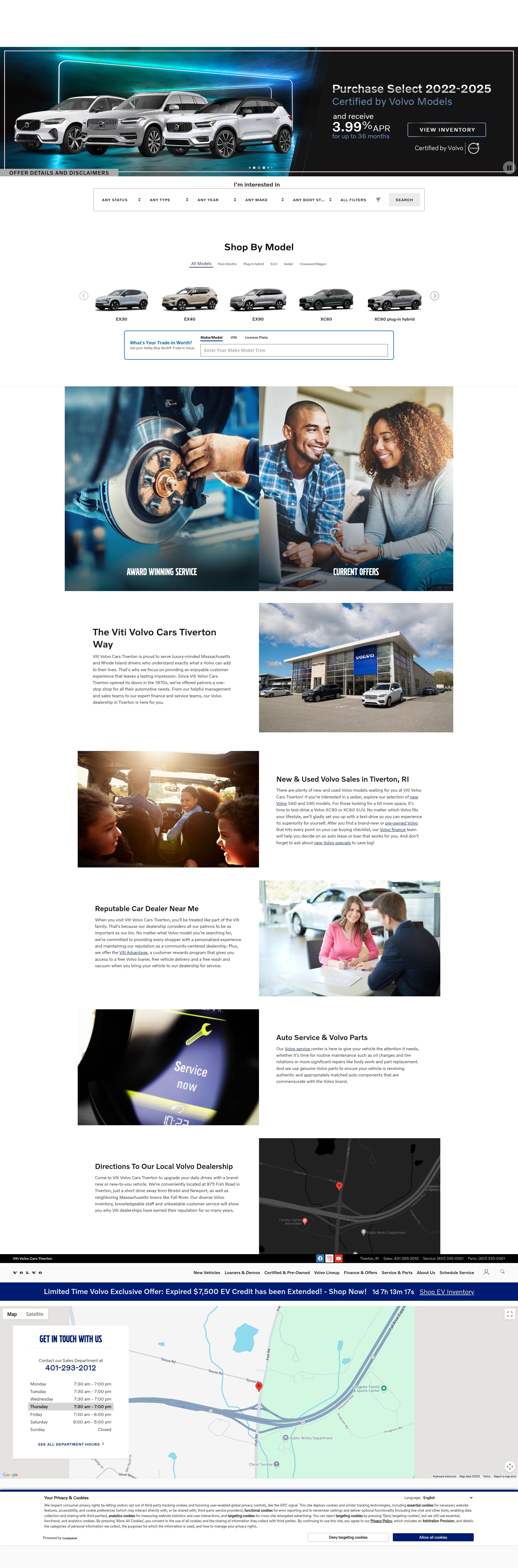Screenshot of www.vitivolvocarstiverton.com