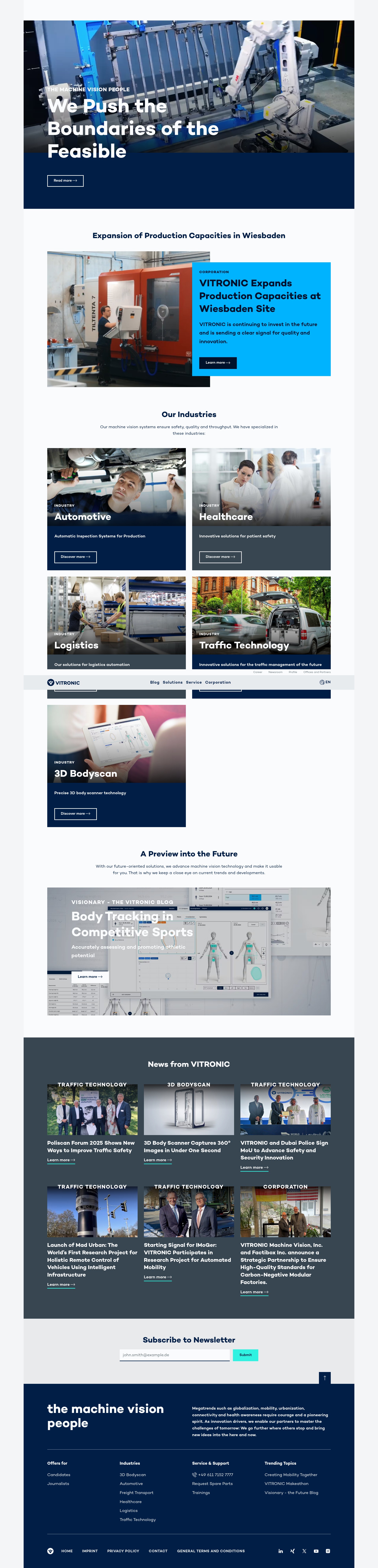 Screenshot of www.vitronic.com