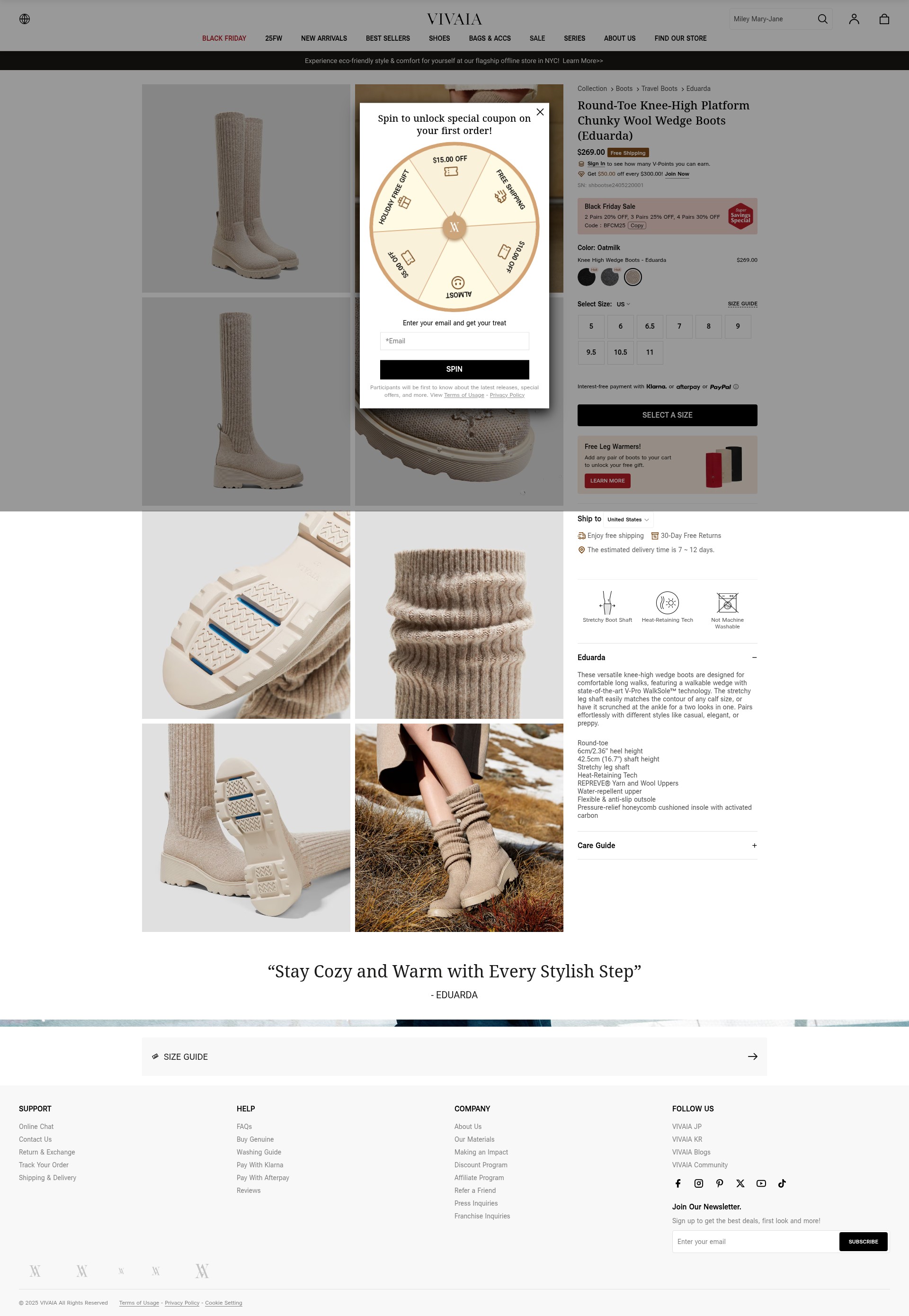 Screenshot of www.vivaia.com