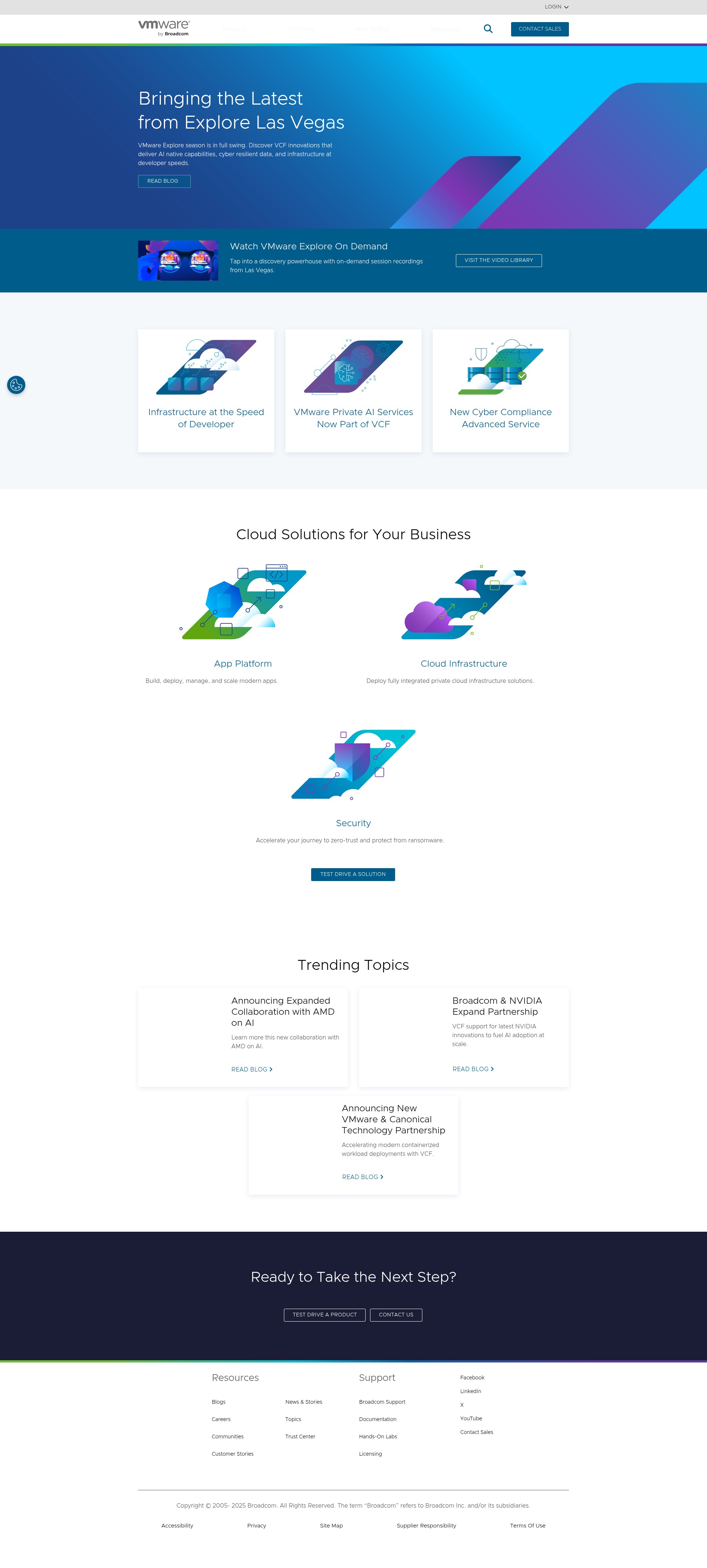 Screenshot of www.vmware.com