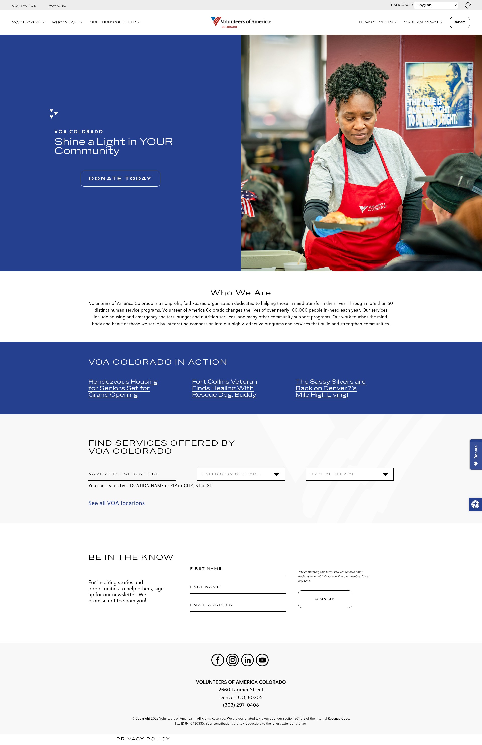 Screenshot of www.voacolorado.org