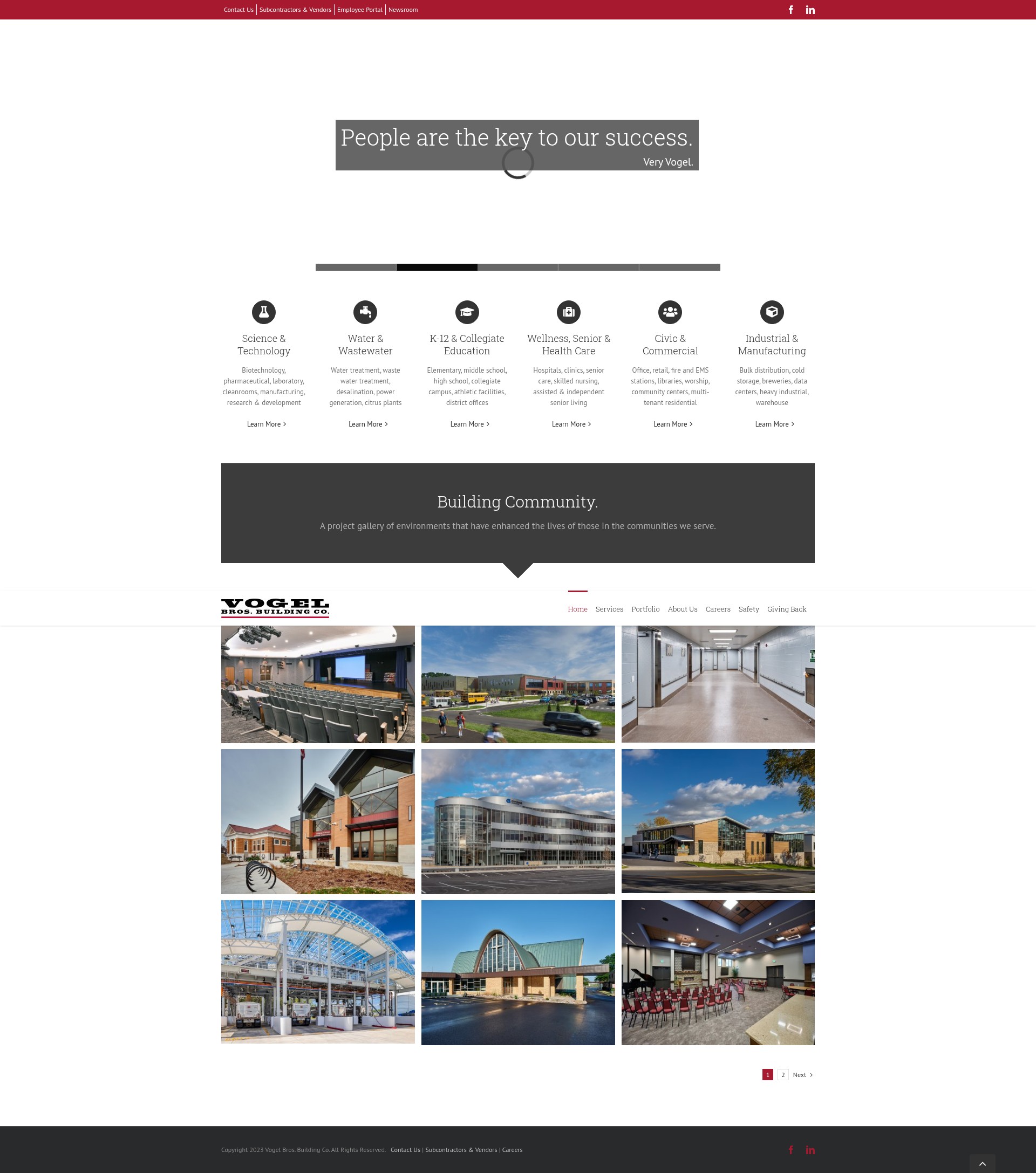 Screenshot of www.vogelbldg.com