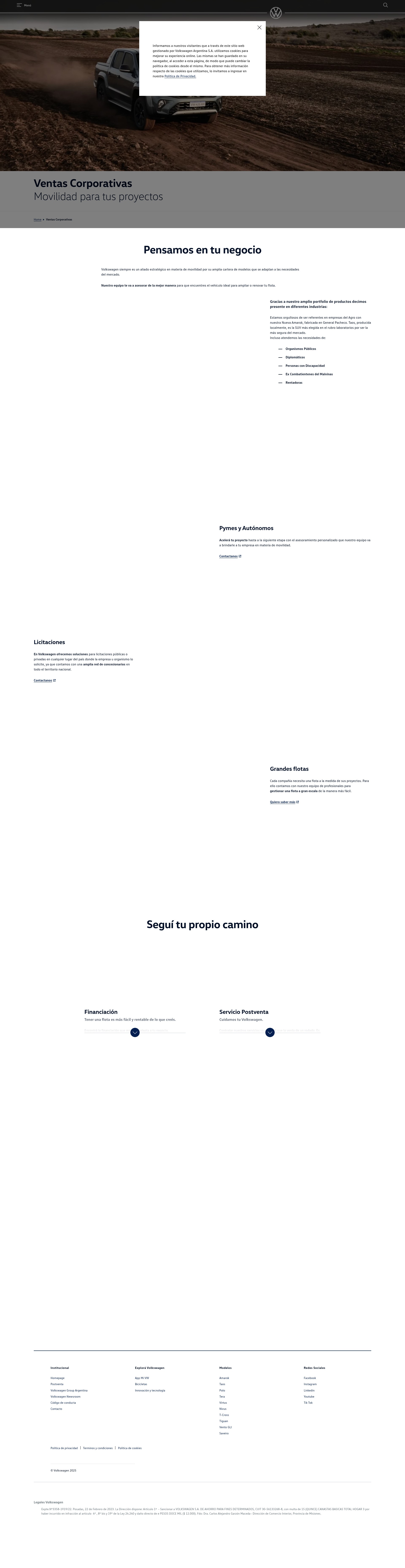 Screenshot of www.volkswagen.com.ar