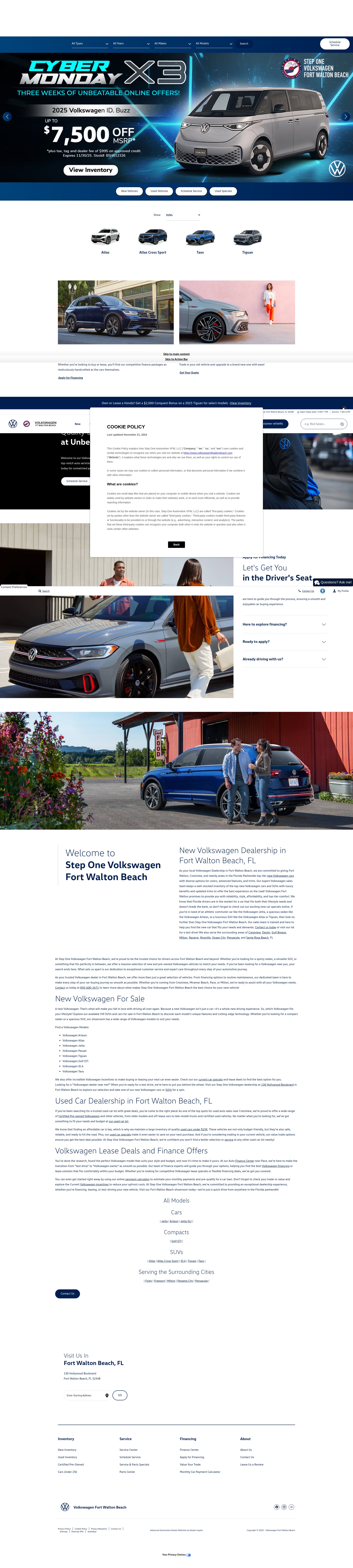 Screenshot of www.volkswagenftwaltonbeach.com