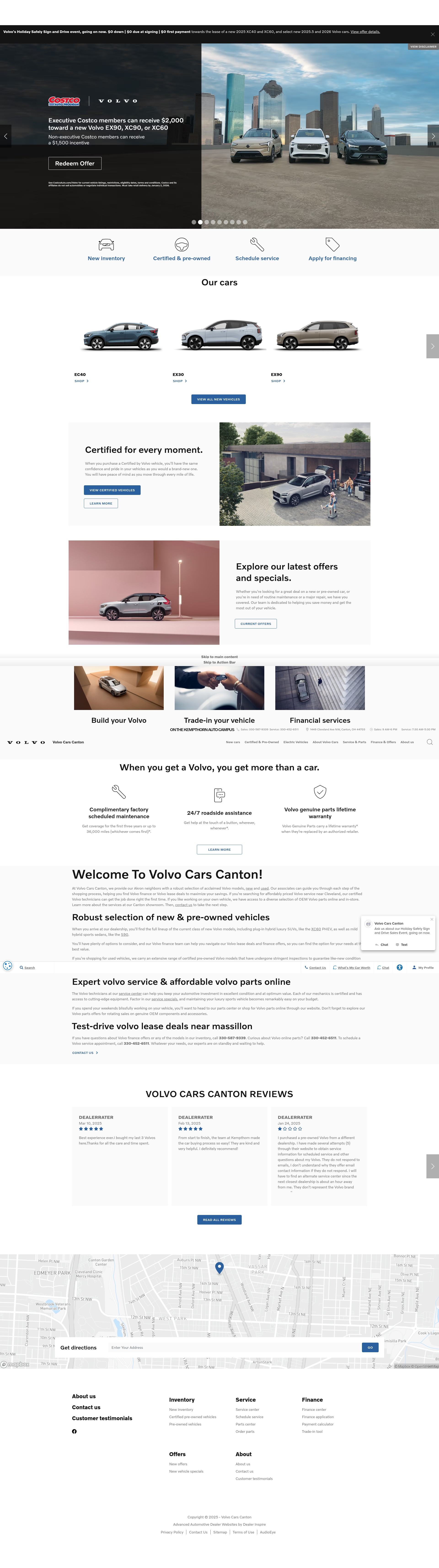 Screenshot of www.volvocarscanton.com