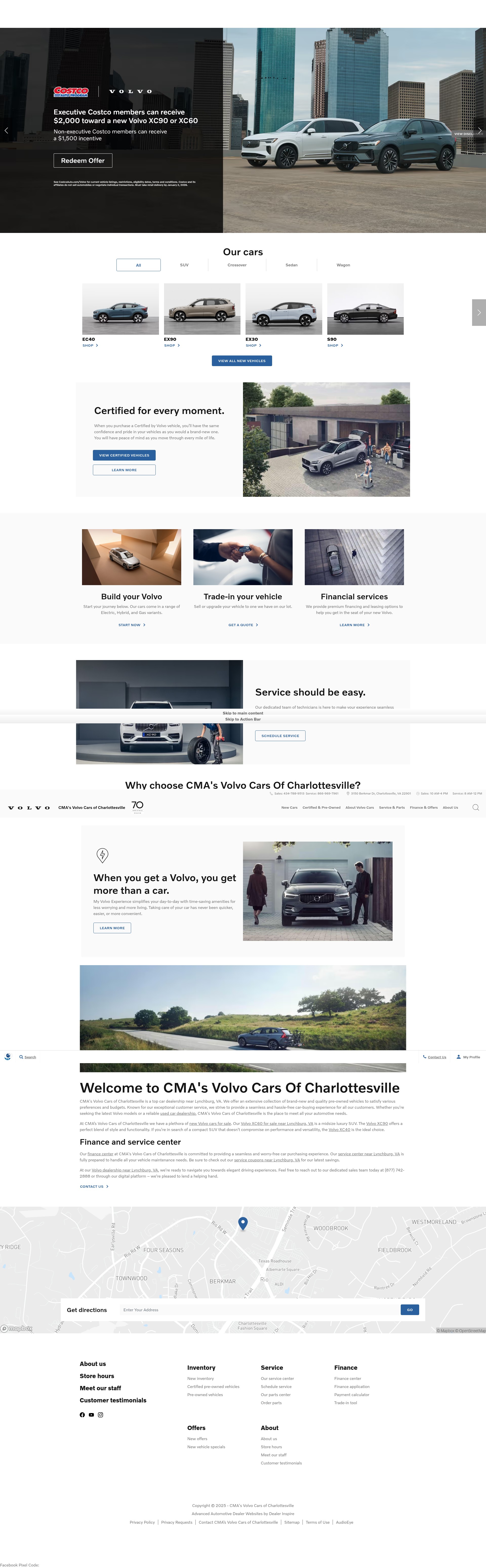 Screenshot of www.volvocarscharlottesville.com