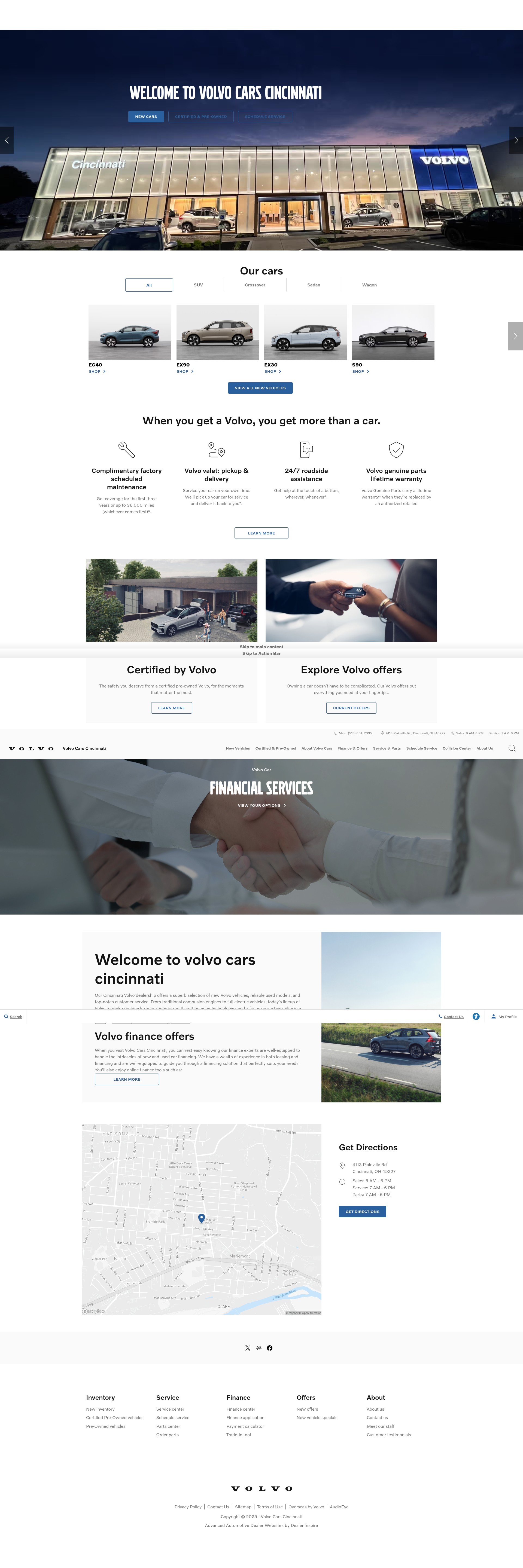 Screenshot of www.volvocarscincinnati.com