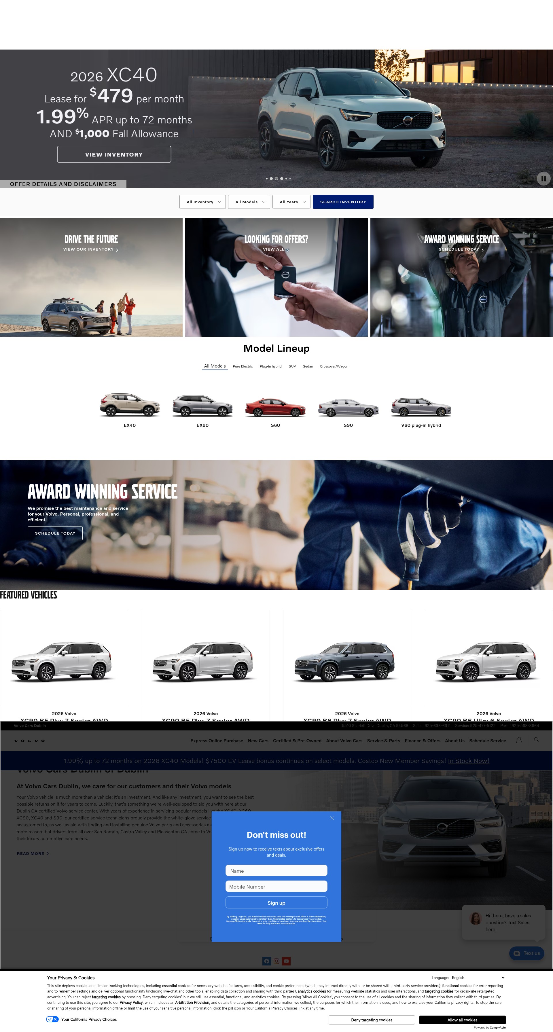 Screenshot of www.volvocarsdublin.com