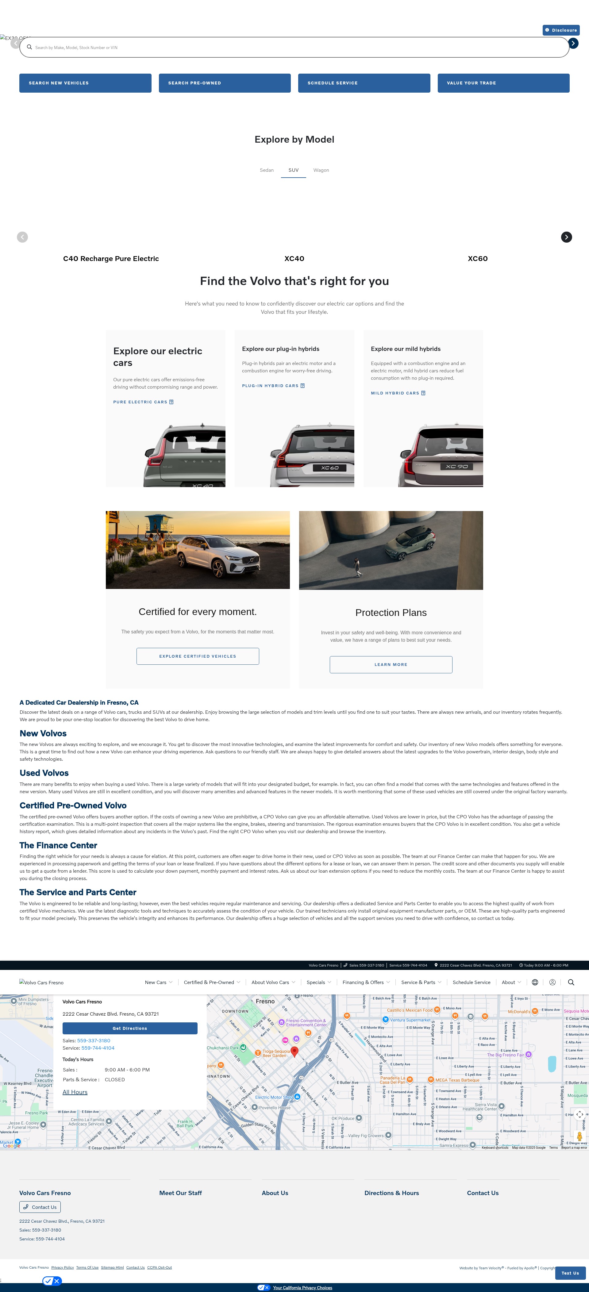 Screenshot of www.volvocarsfresno.com