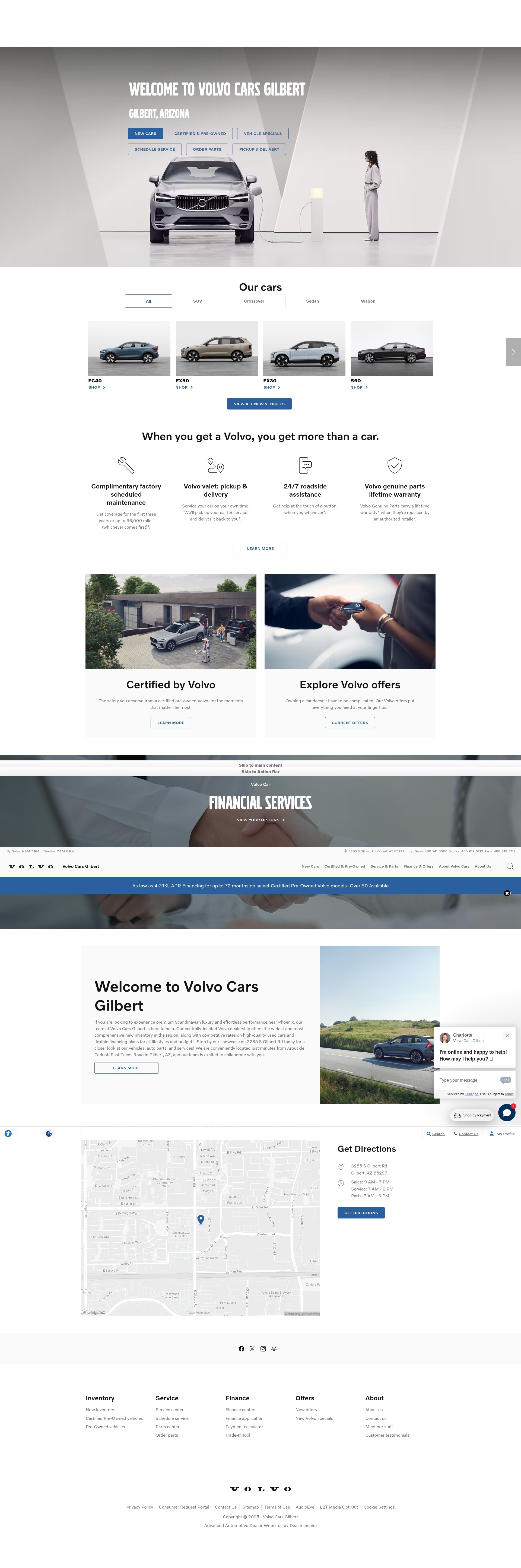 Screenshot of www.volvocarsgilbert.com