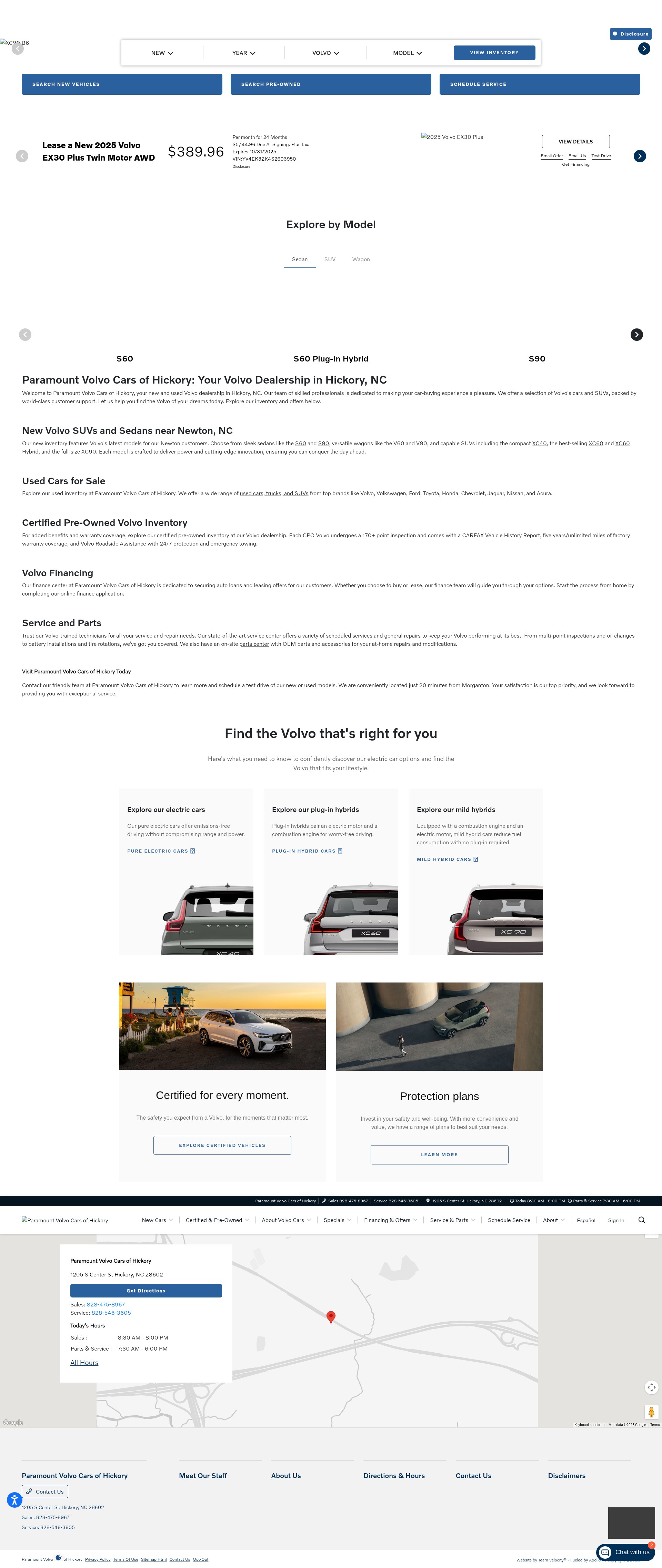 Screenshot of www.volvocarshickory.com