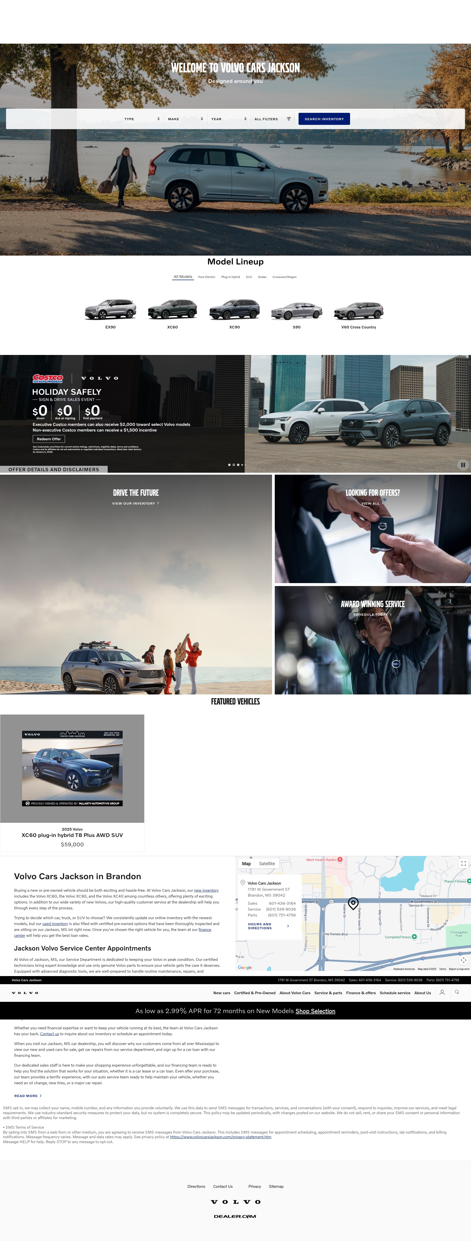 Screenshot of www.volvocarsjackson.com