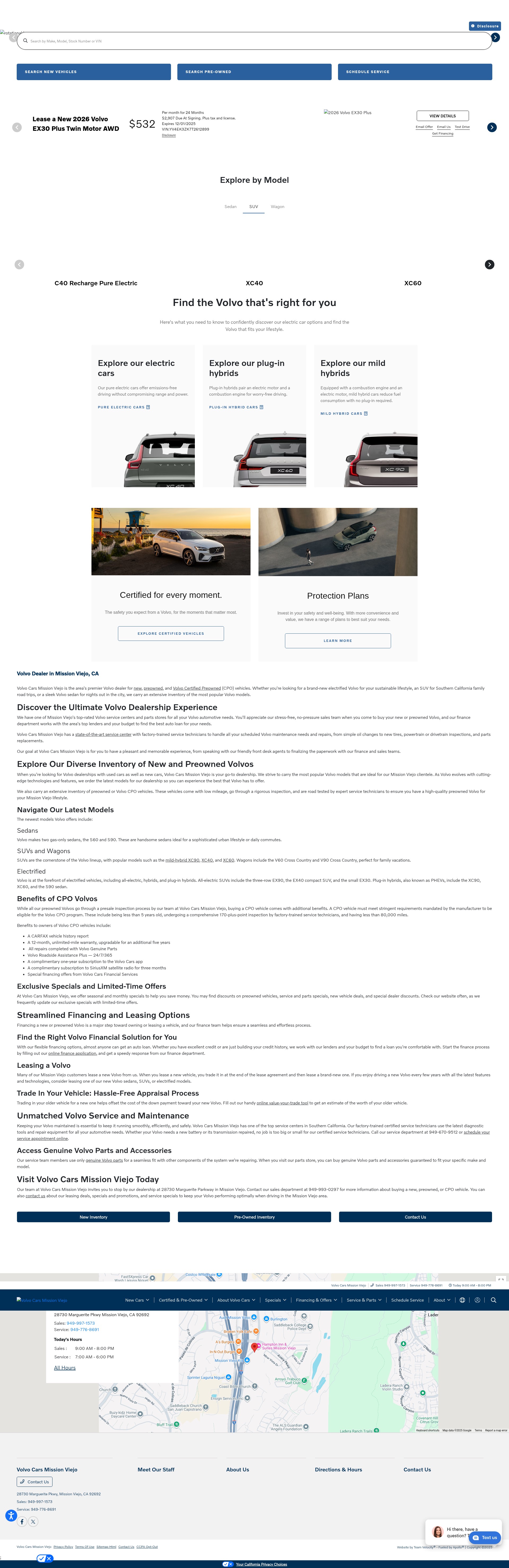 Screenshot of www.volvocarsmissionviejo.com