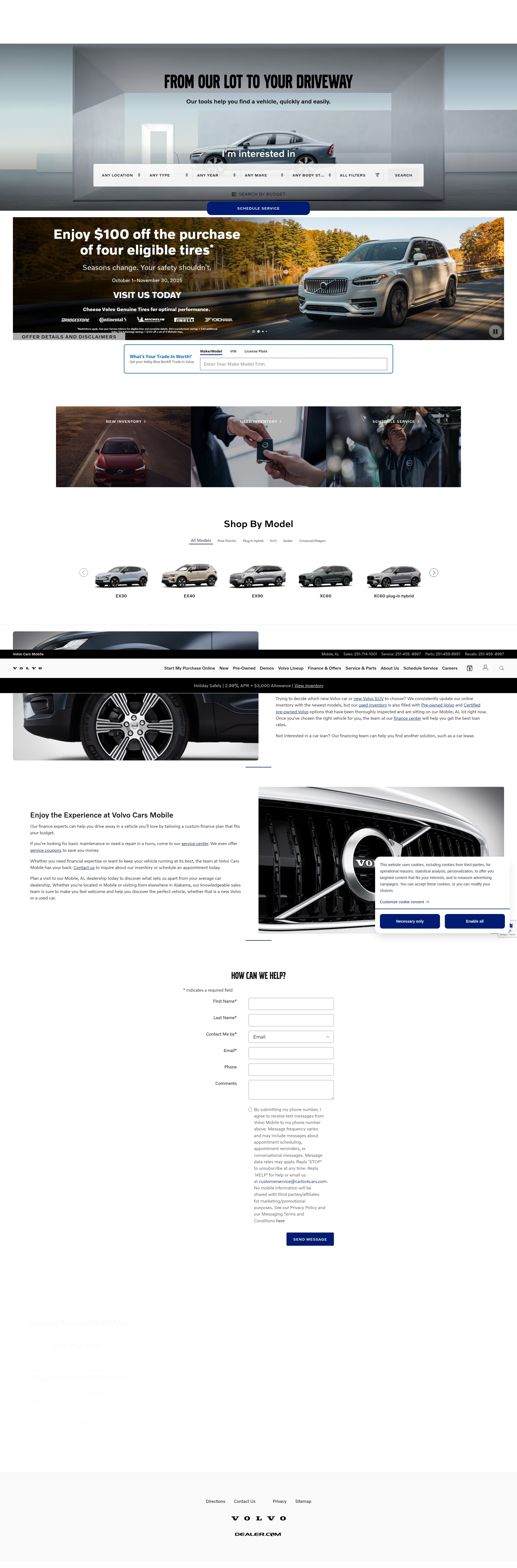 Screenshot of www.volvocarsmobile.com