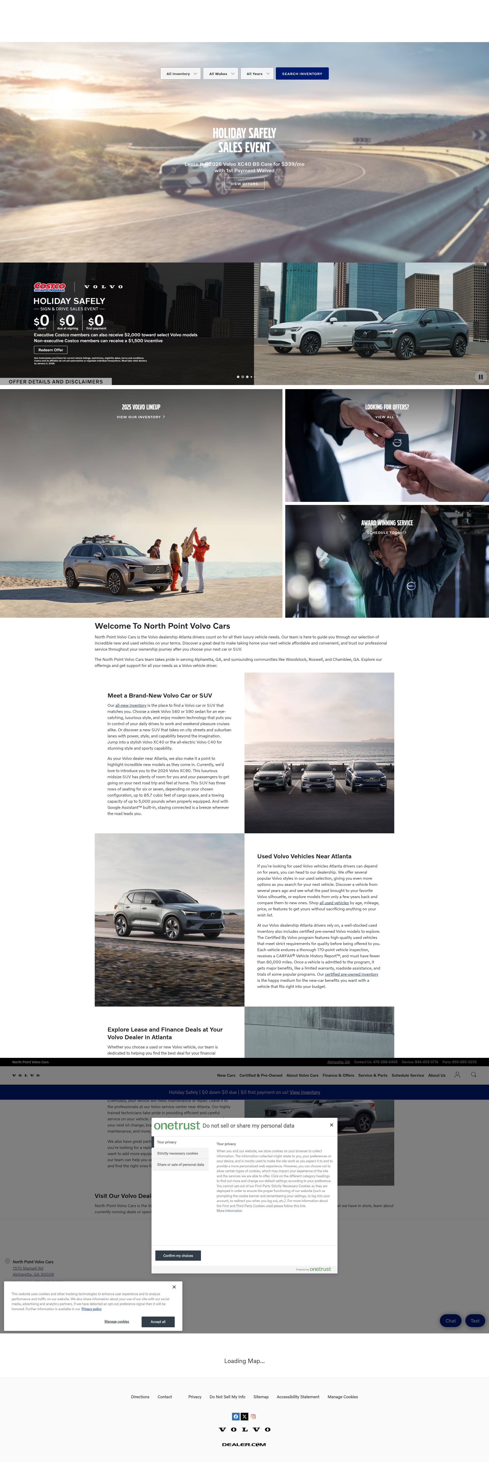Screenshot of www.volvocarsnorthpoint.com