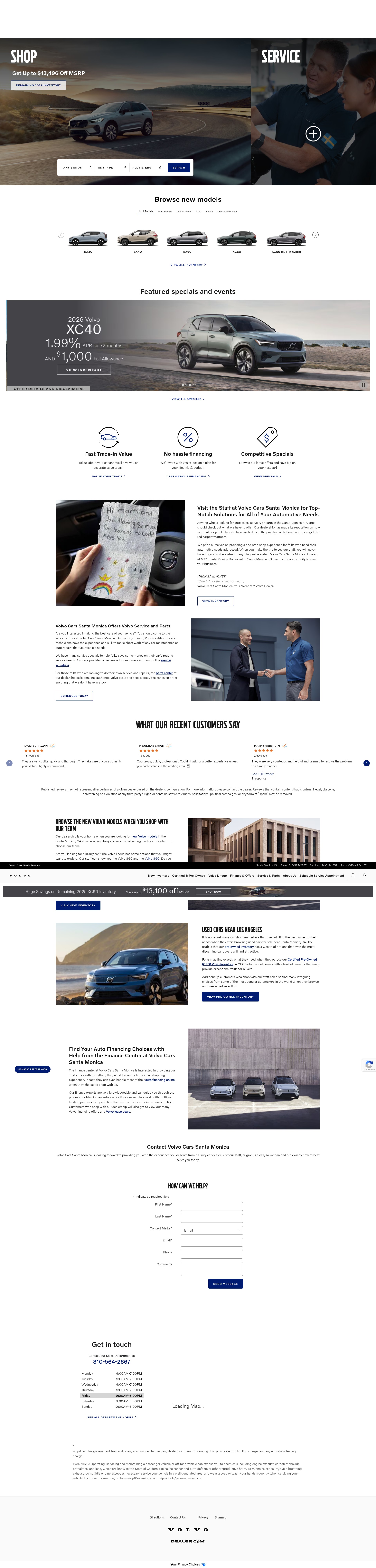 Screenshot of www.volvocarsofsantamonica.com
