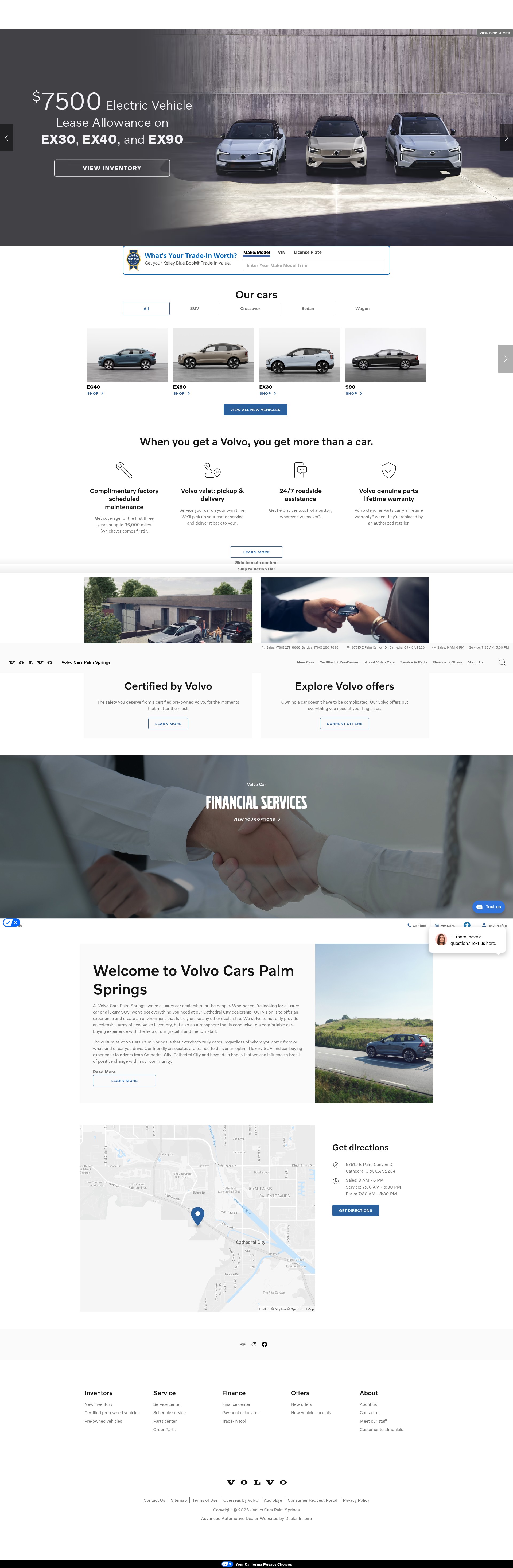Screenshot of www.volvocarspalmsprings.com