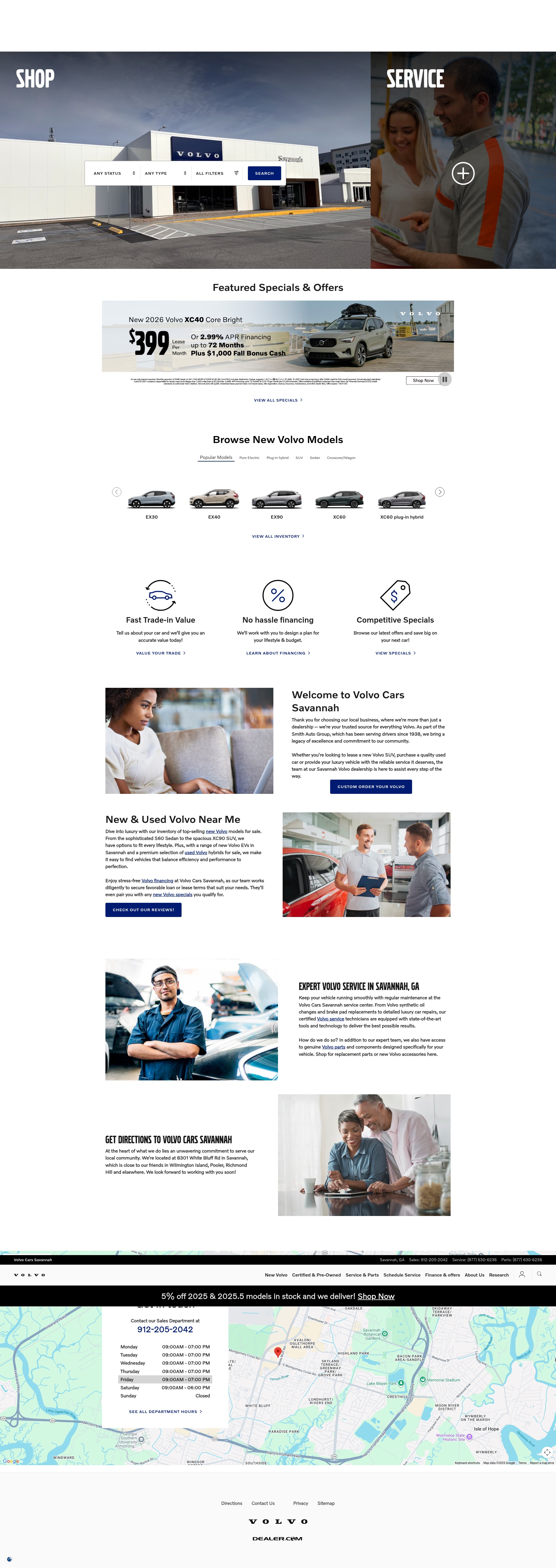 Screenshot of www.volvocarssavannah.com