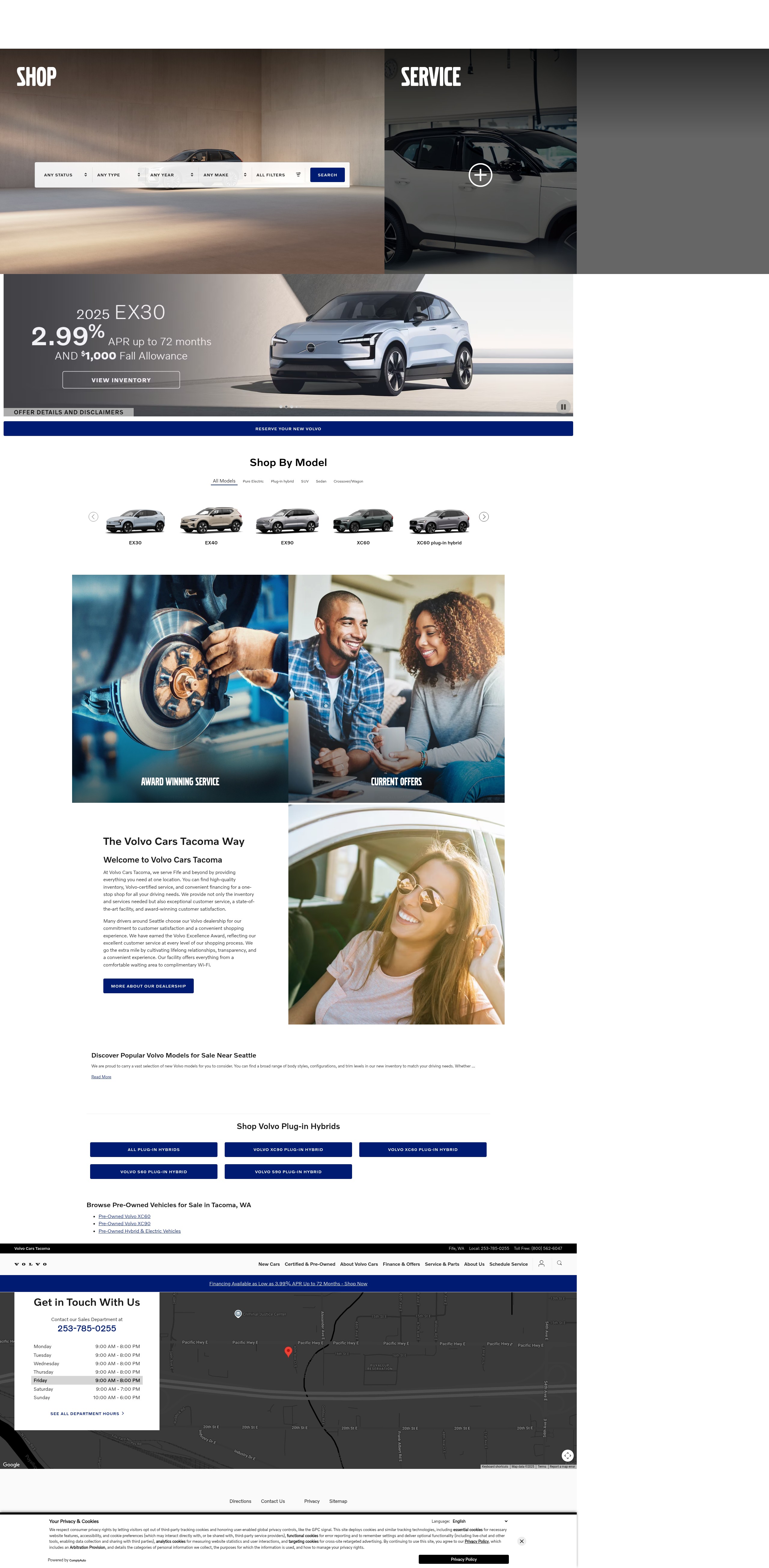 Screenshot of www.volvocarstacoma.com